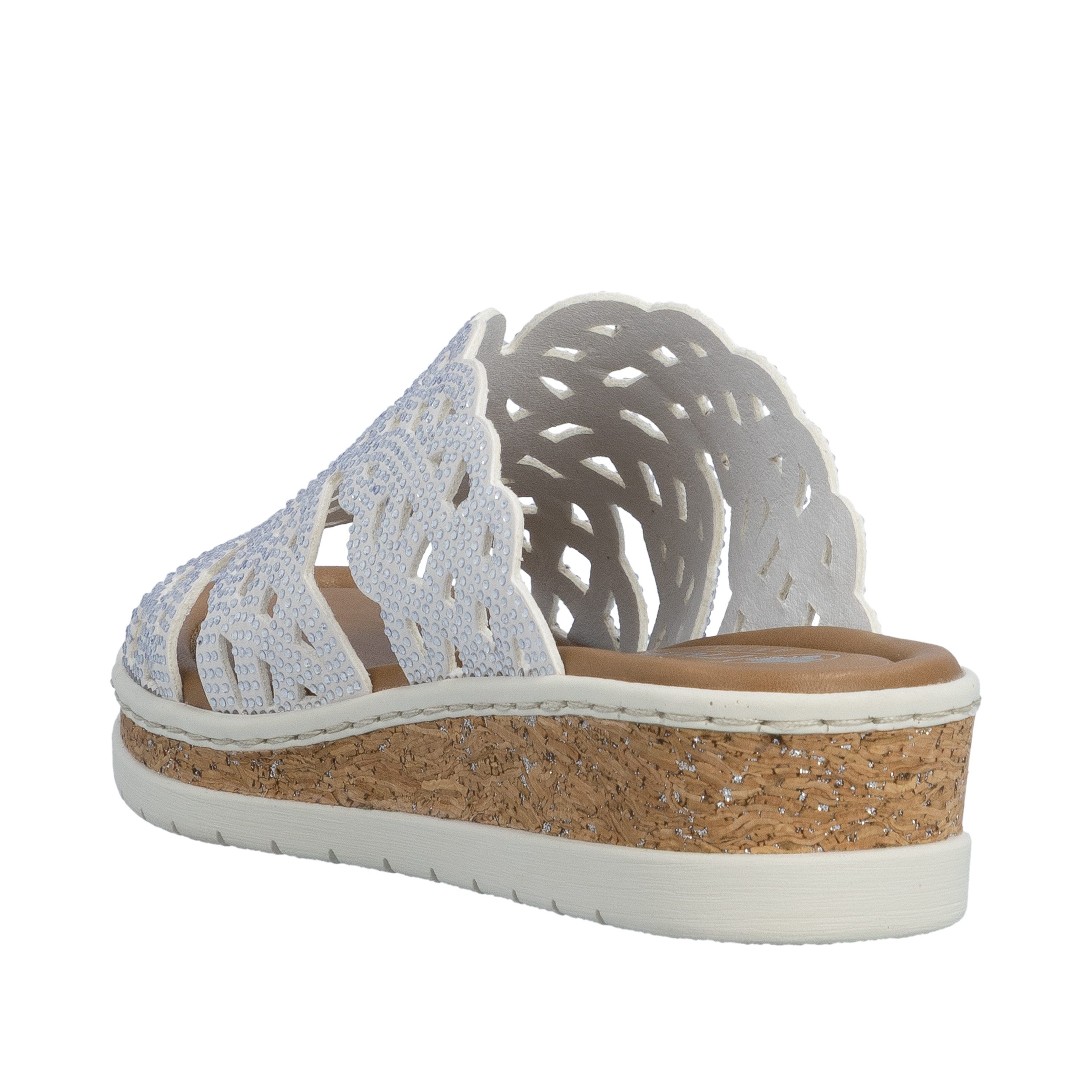 Rieker Pantolette Sommerschuh, Hausschuh, Keilabsatz, mit Glitzersteine günstig online kaufen