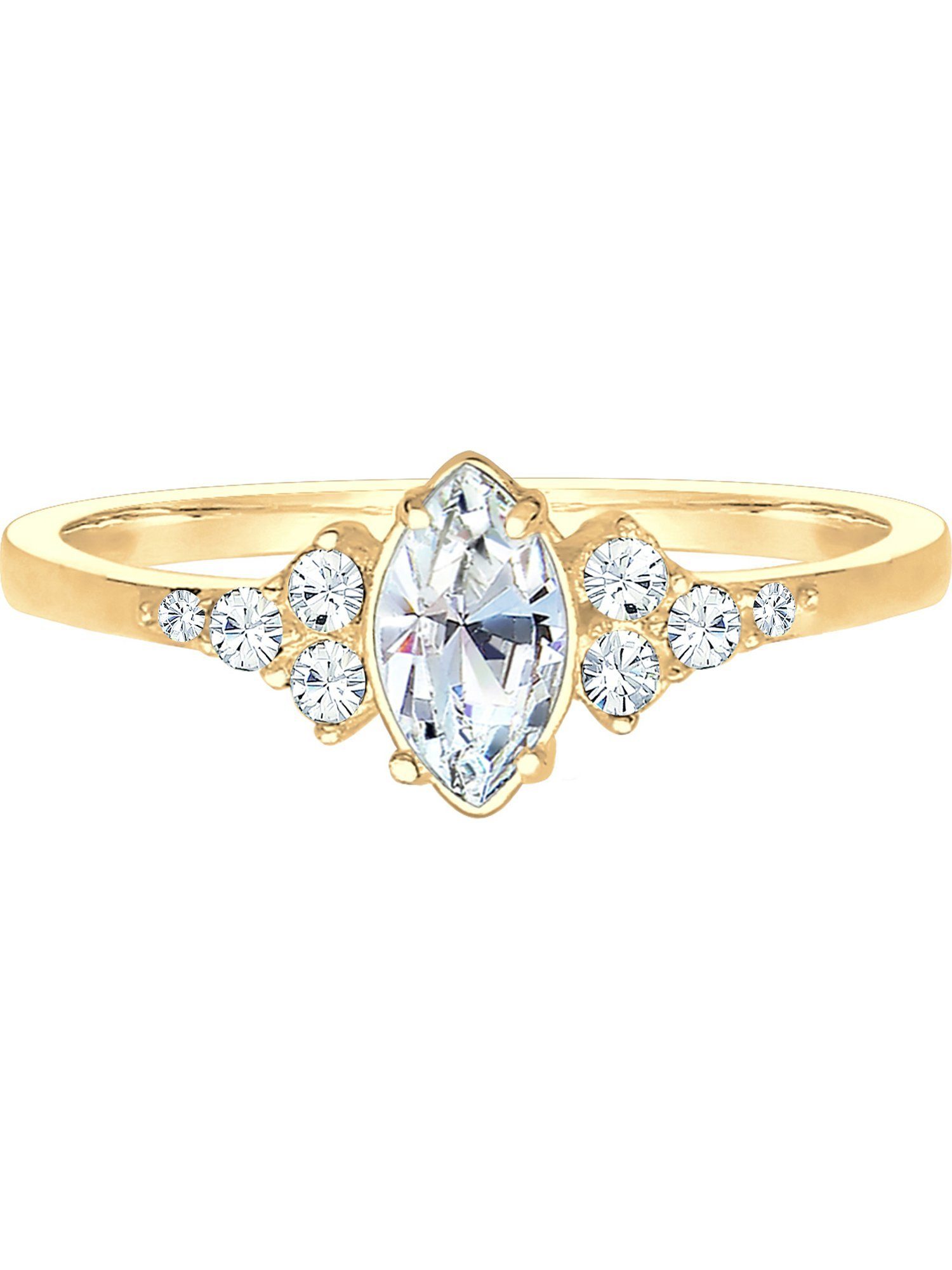 Elli Fingerring Elli Damen-Damenring 925er Silber 1 Kristall, Kristall