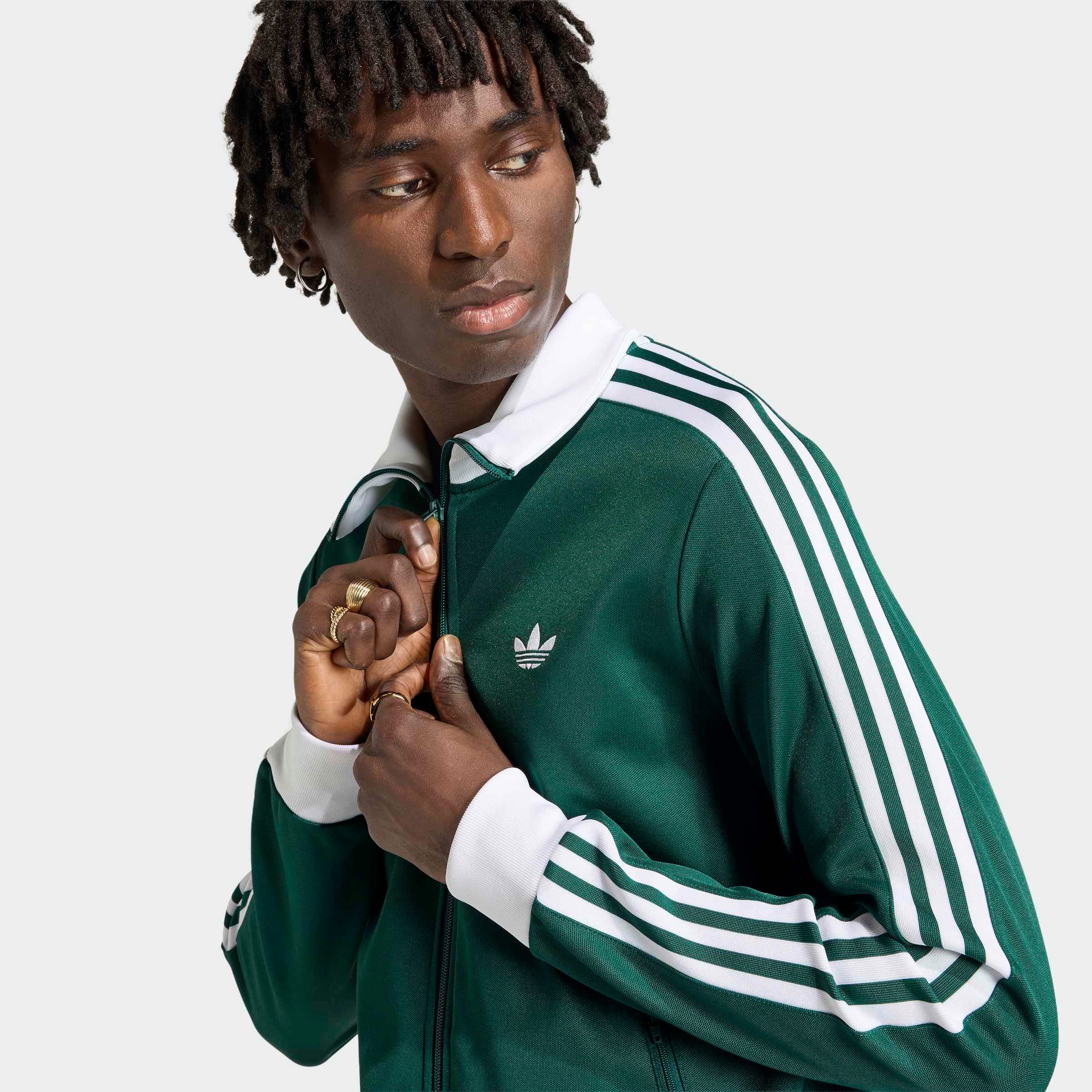 adidas Originals Trainingsjacke CLASSIC mit Rundhalsausschnitt, aus Baumwolle und Polyester, in normaler Länge