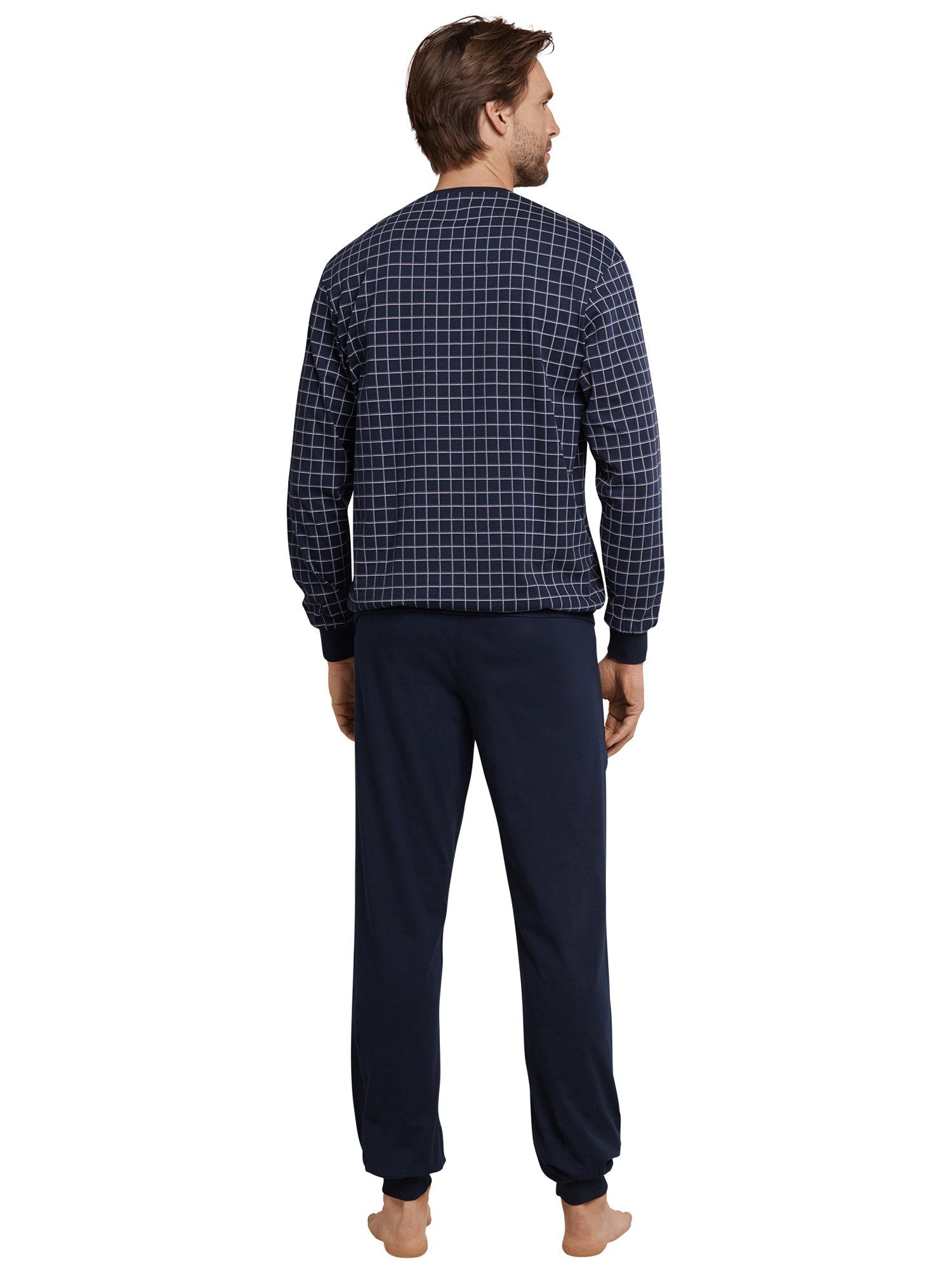 Schiesser Pyjama Dark Sapphire (2 tlg) schlafanzug schlafmode bequem