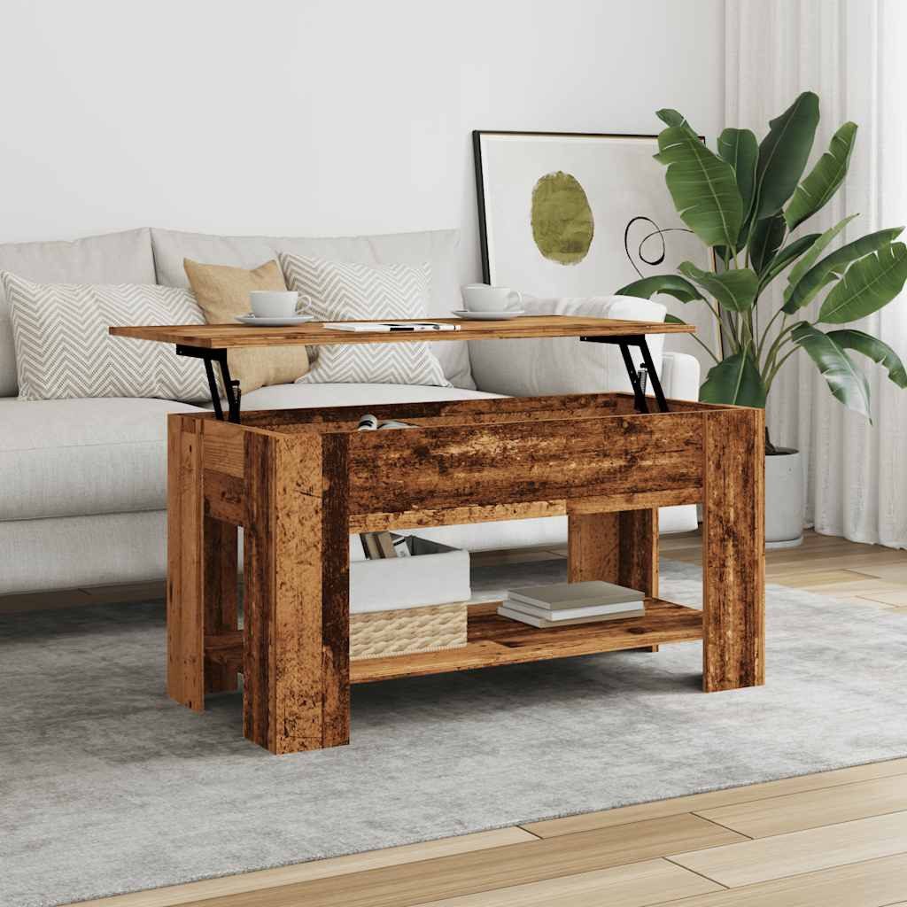 vidaXL Couchtisch Couchtisch Altholz-Optik 101x49x52 cm Holzwerkstoff (1-St)