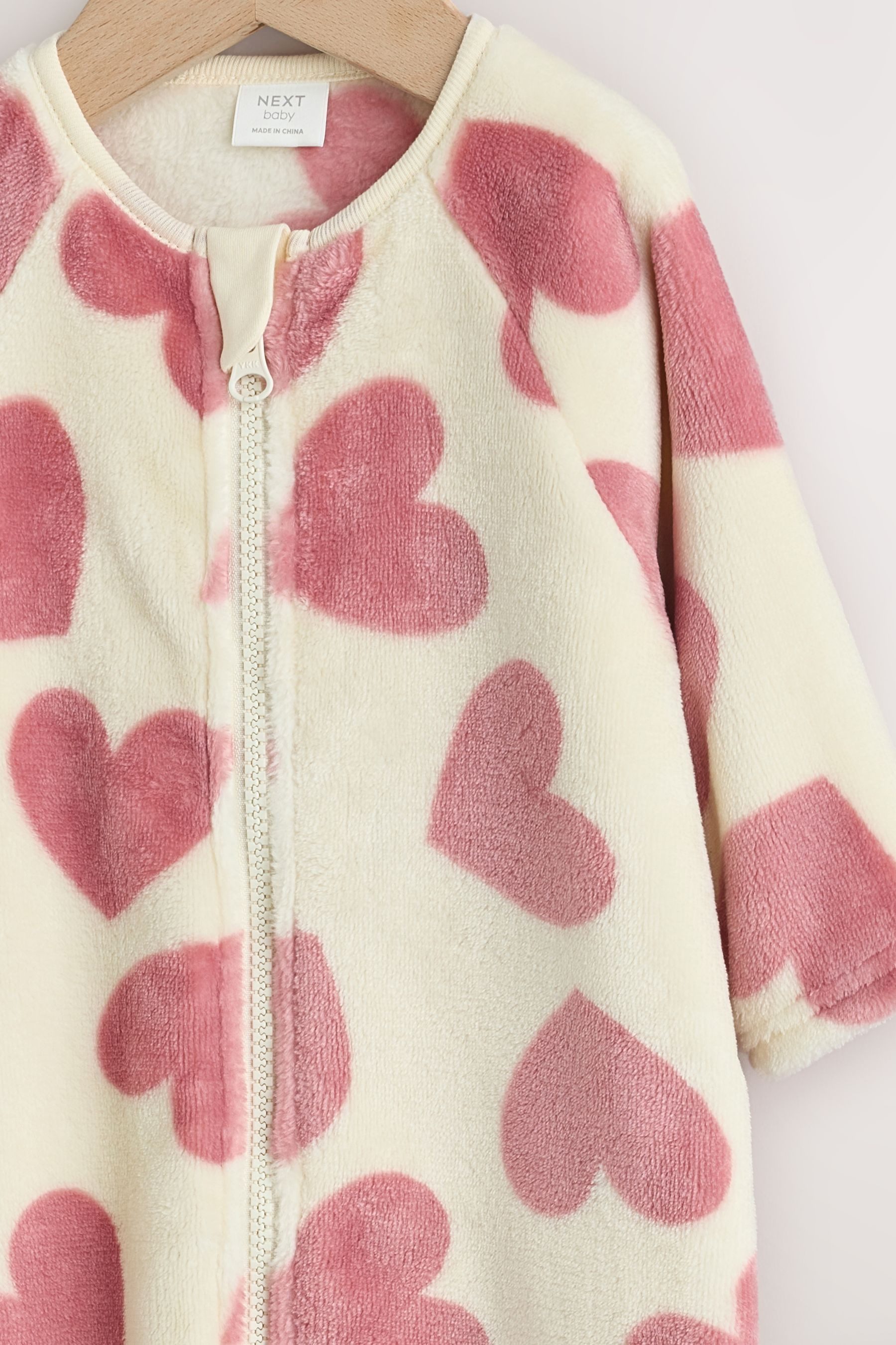 Next Schlafoverall Fleece-Schlafanzug mit Zwei-Wege-Reißverschluss (1-tlg) – Bild 5 von 5