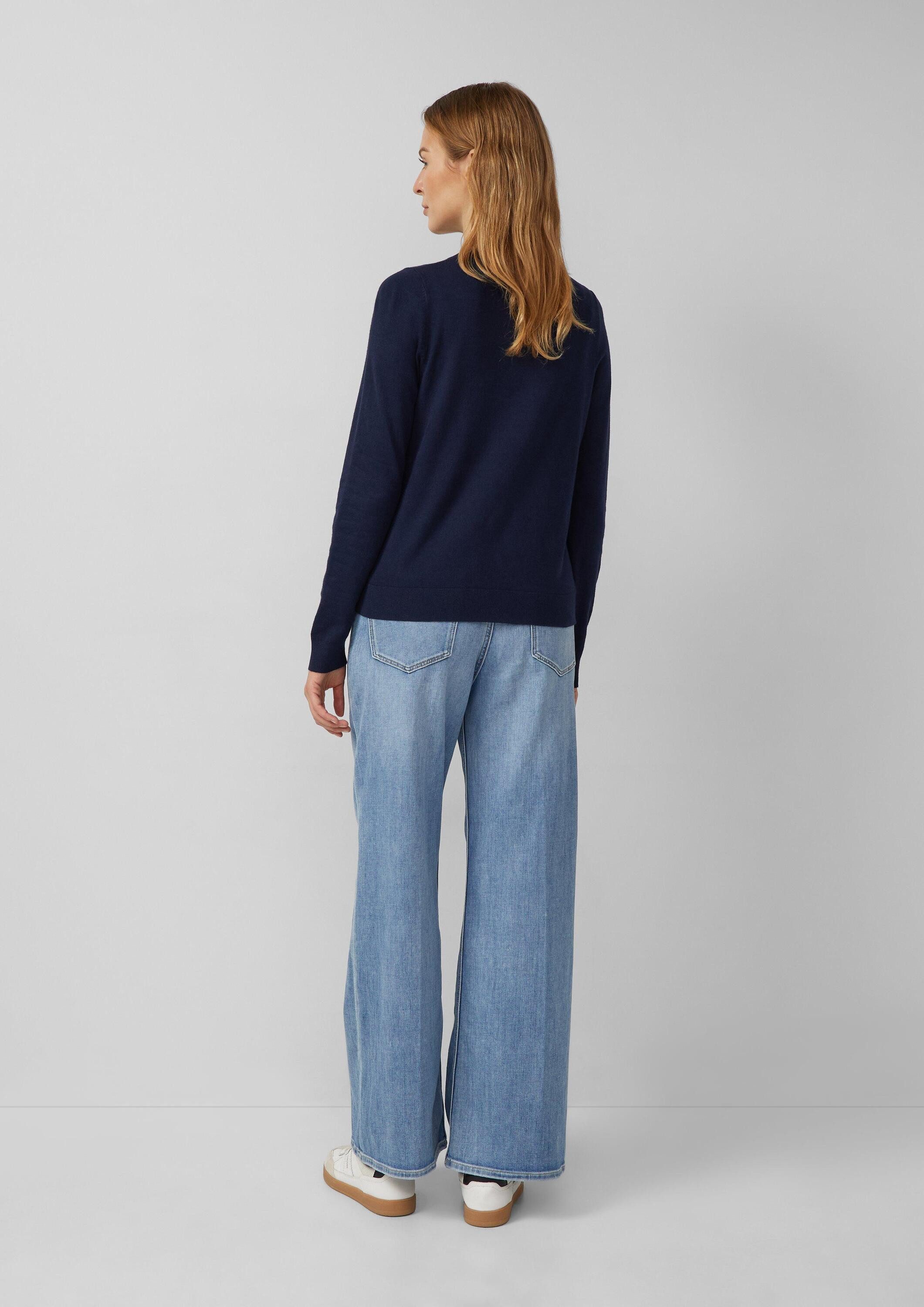 s.Oliver Longpullover Strickpullover Strickpullover aus Viskosemix