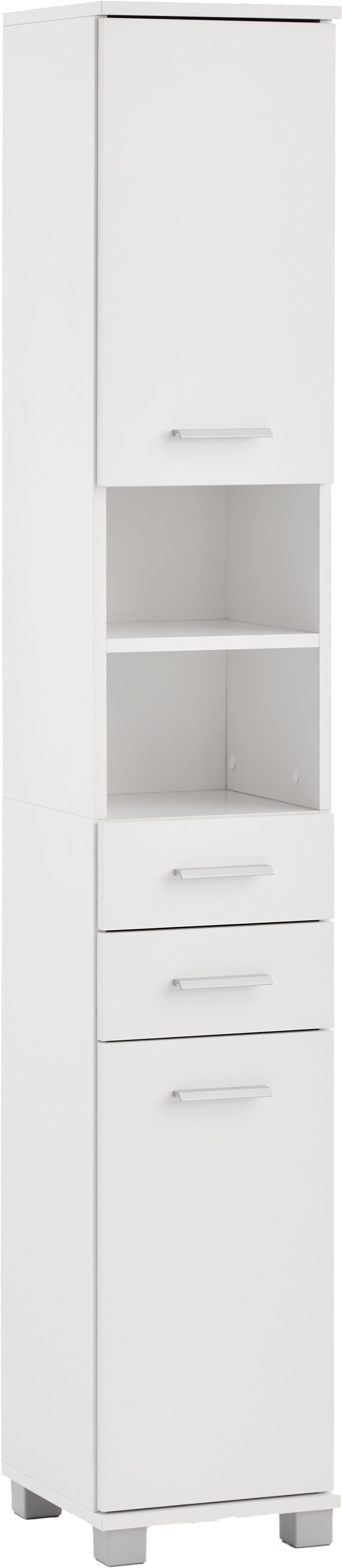 welltime Hochschrank Palermo, Breite 30 cm Wechselbarer Türanschlag, Metallbeschläge