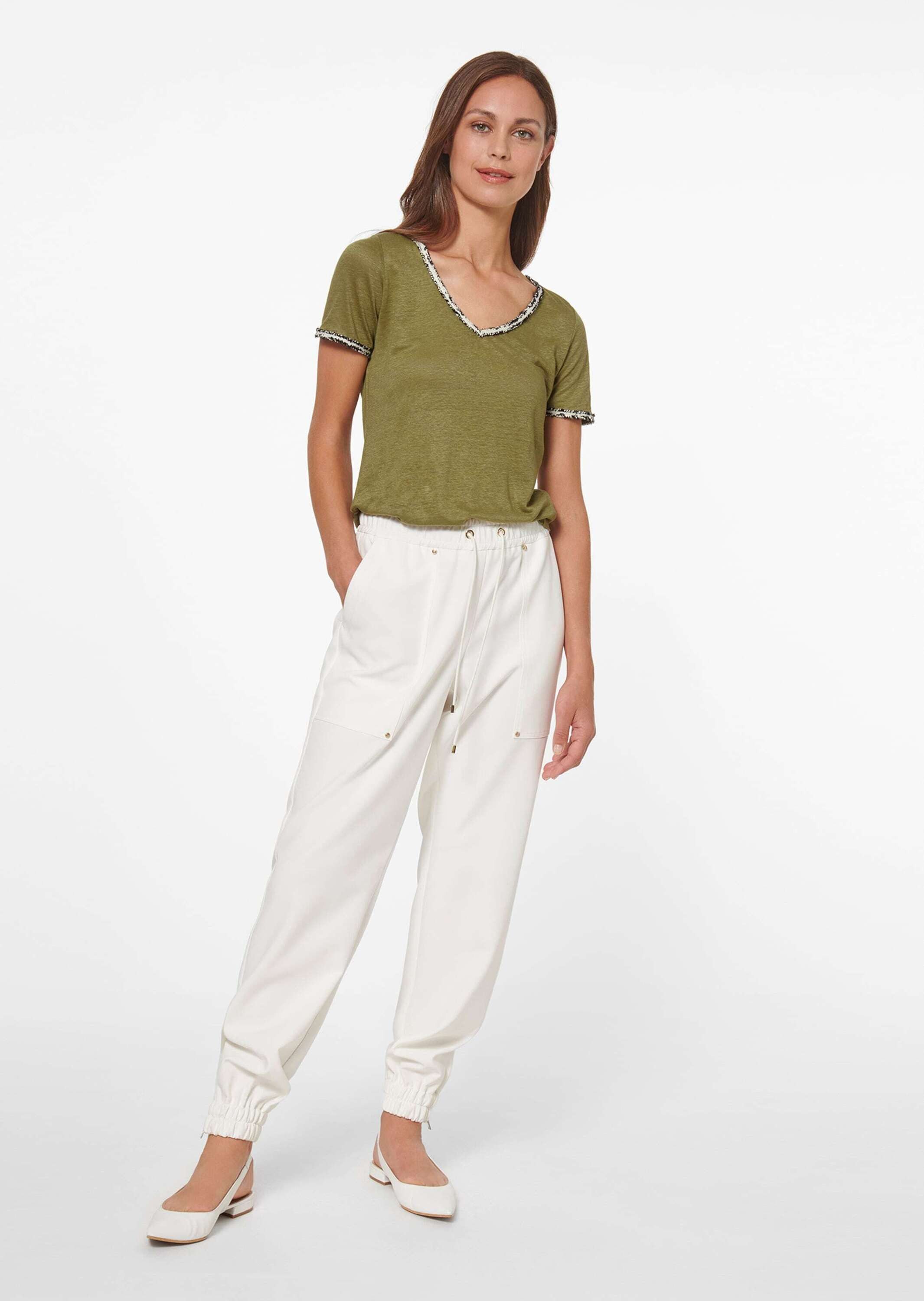 Kurzarmshirt Trendiges Kurzarm-Shirt, V-Ausschnitt