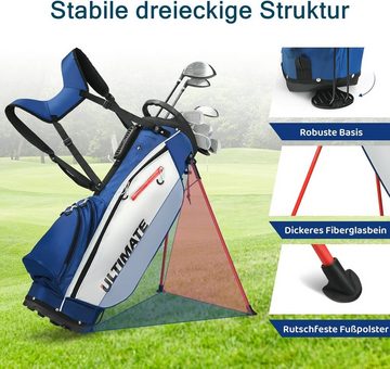 KOMFOTTEU Golfschläger + Golfbag, 1 Driver, 3 Fairway, 5 Hybrid & 1 Standtasche