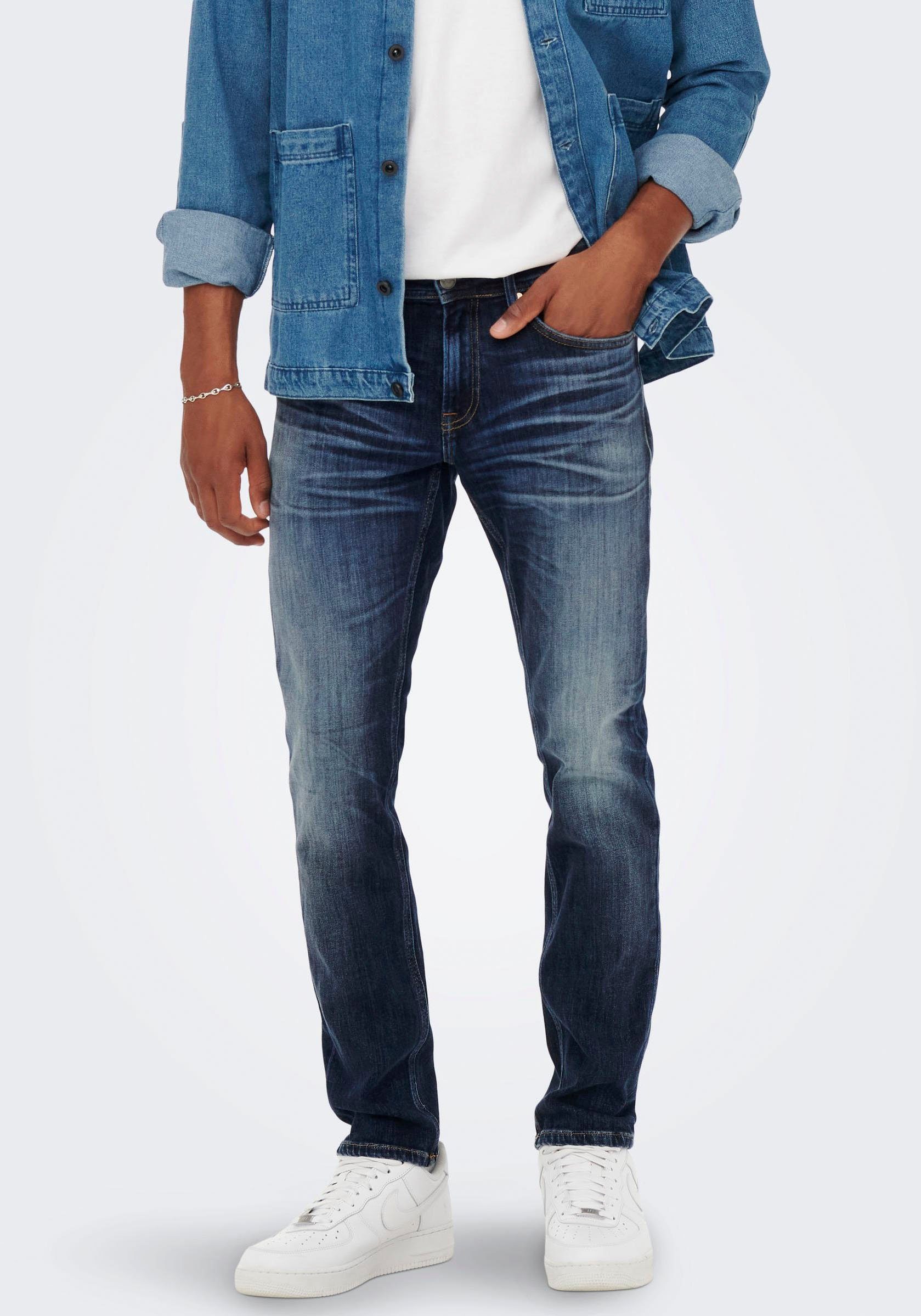NOOS 4-Pocket-Style WB ONLY TAI SONS Straight-Jeans DNM 0021 Blue REGULAR ONSWEFT Denim & im