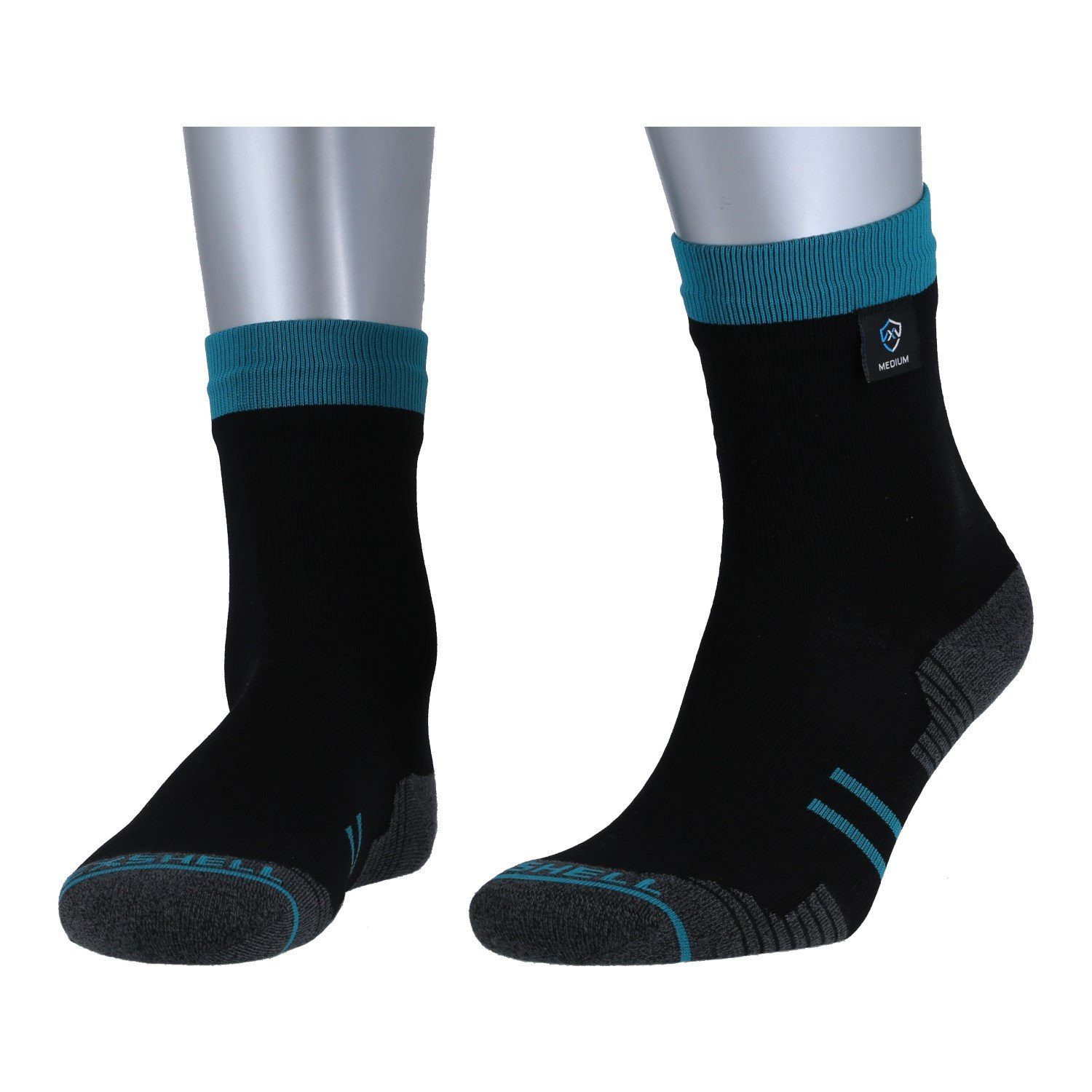 Laufsocken Running Lite (wasserdicht) schwarz/aquablau - 1 Paar