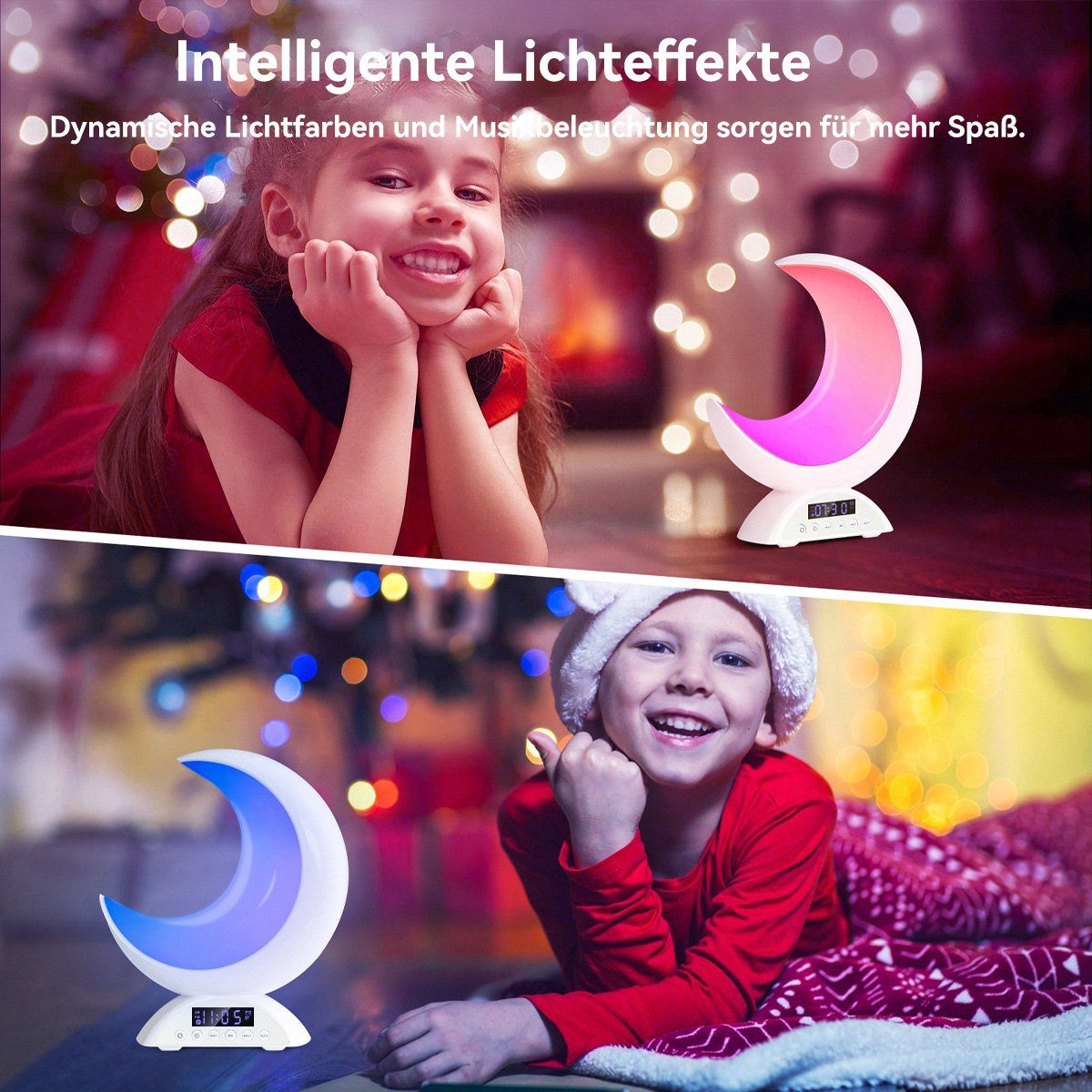 Touch DOPWii APP-Steuerung Tischlampe, LED Farbwechsel & Mondlampe, Weiss Dimmbar, Schreibtischlampe