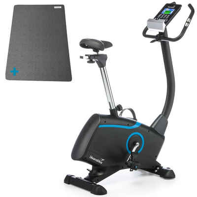 Skandika Heimtrainer Cardio Bike Atlantis mit Matte, 32 Stufen, geräuscharm, Transportrollen, bis 150 kg