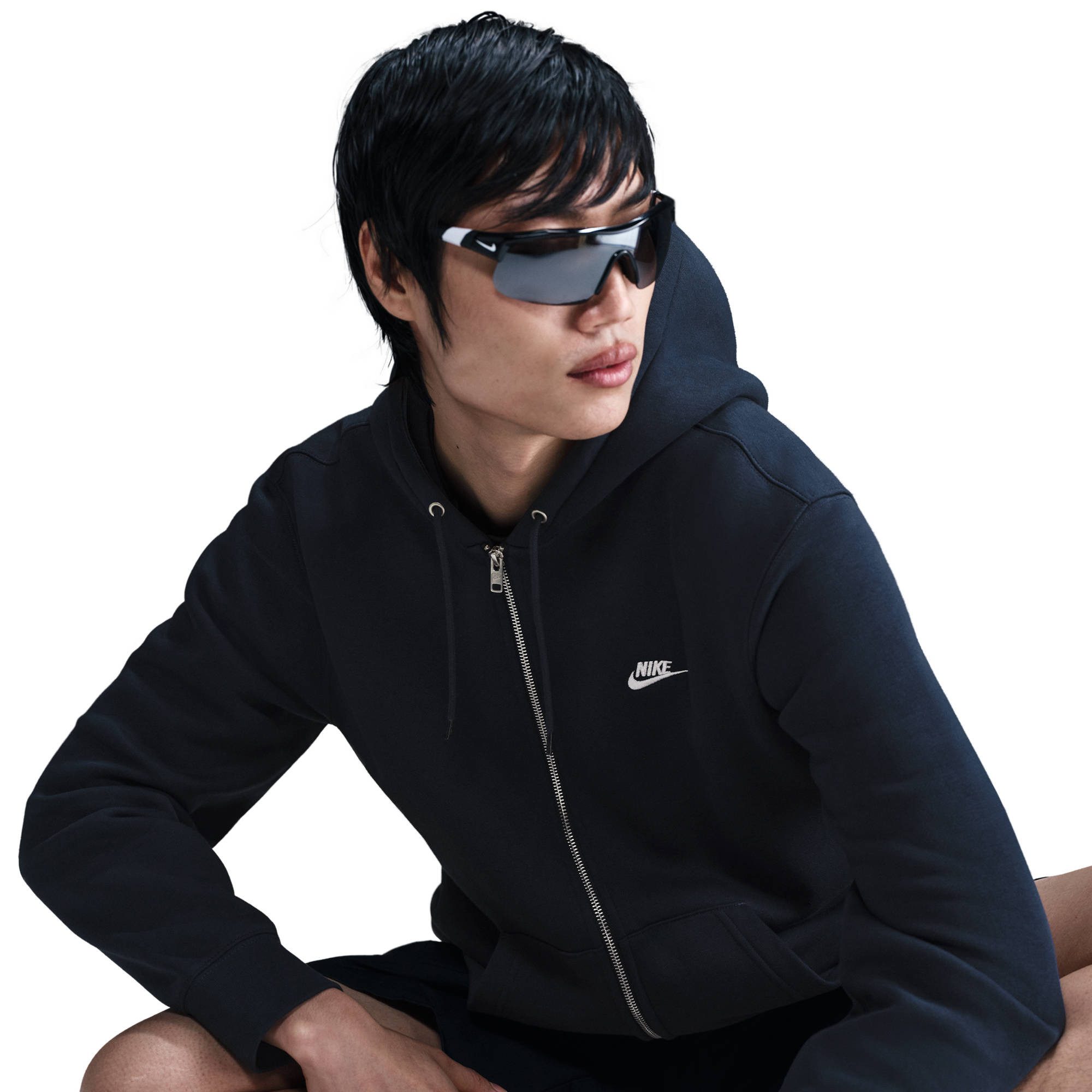 Nike Sportswear Kapuzensweatshirt M NK CLUB BB FZ HOODIE sportlicher Stil, für sportliche Aktivitäten und Freizeit