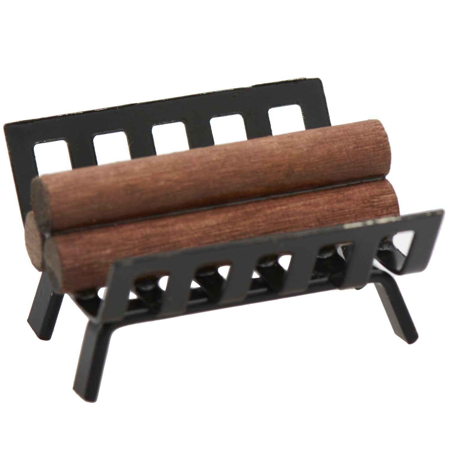 Rico Design Wichtel Miniatur Kaminholz-Halter 3,2x2,8x2,2cm - Wichtel- und Puppenstube