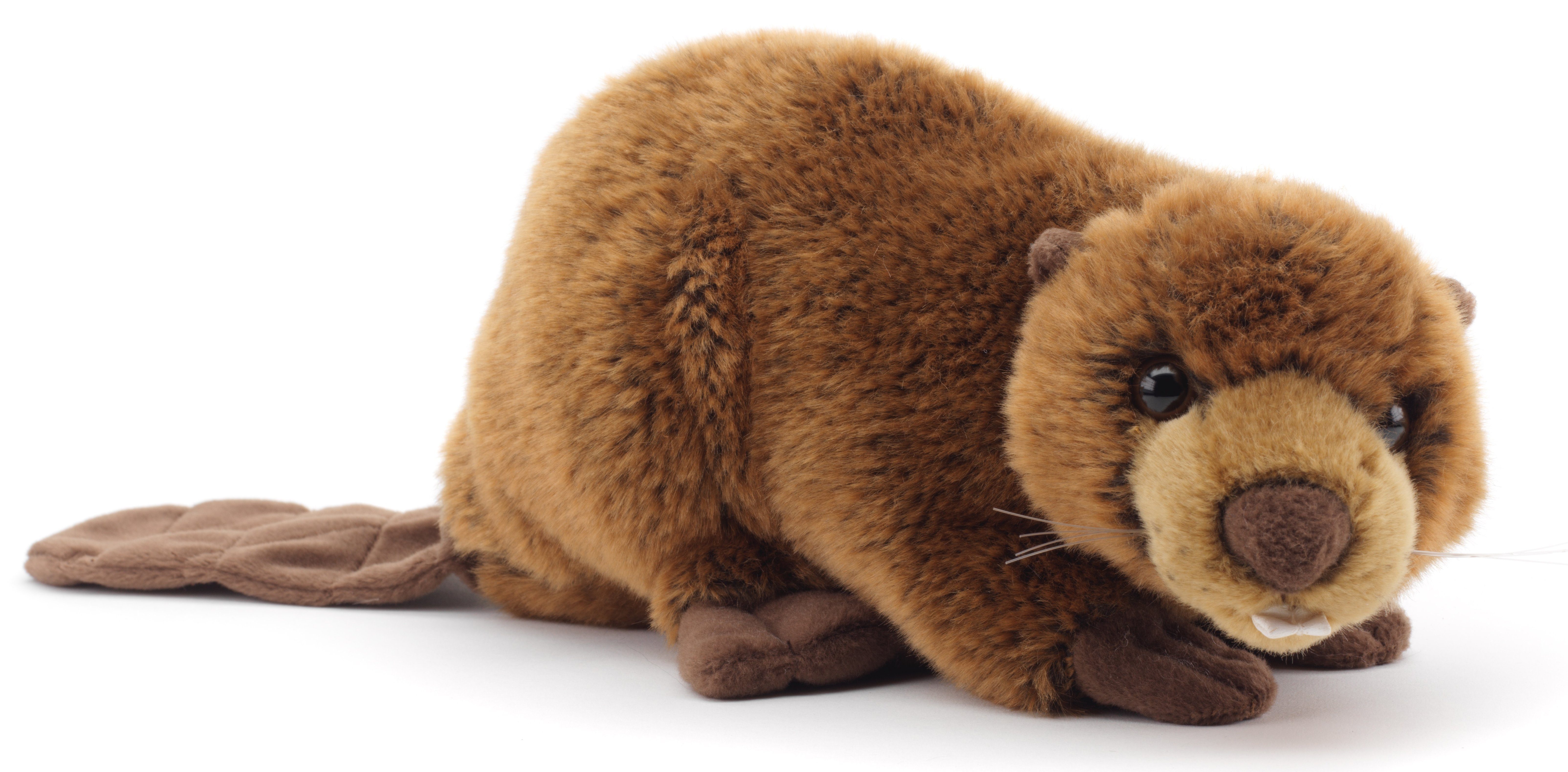 Uni-Toys Kuscheltier Biber - 29 cm (Длина) - Plüsch-Nagetier - Plüschtier, zu 100 % recyceltes Füllmaterial