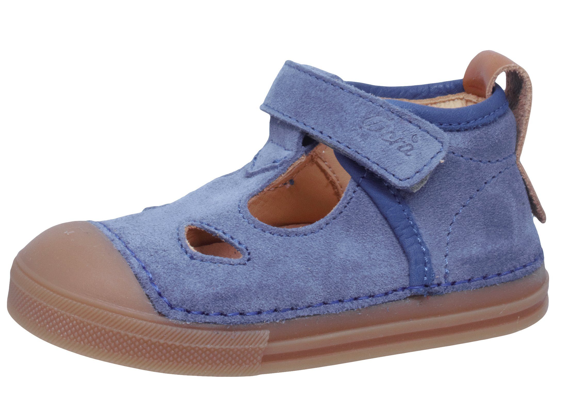 Ocra Lauflernschuhe von Klett Sandalette 622 Leder Ocra Blau Baby Sandalen