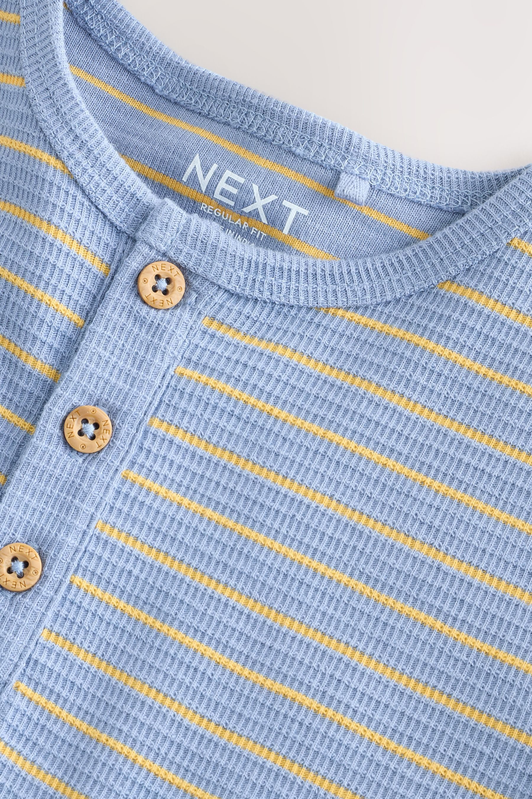 Next Henleyshirt Kurzarm-T-Shirt mit Henley-Ausschnitt (1-tlg)