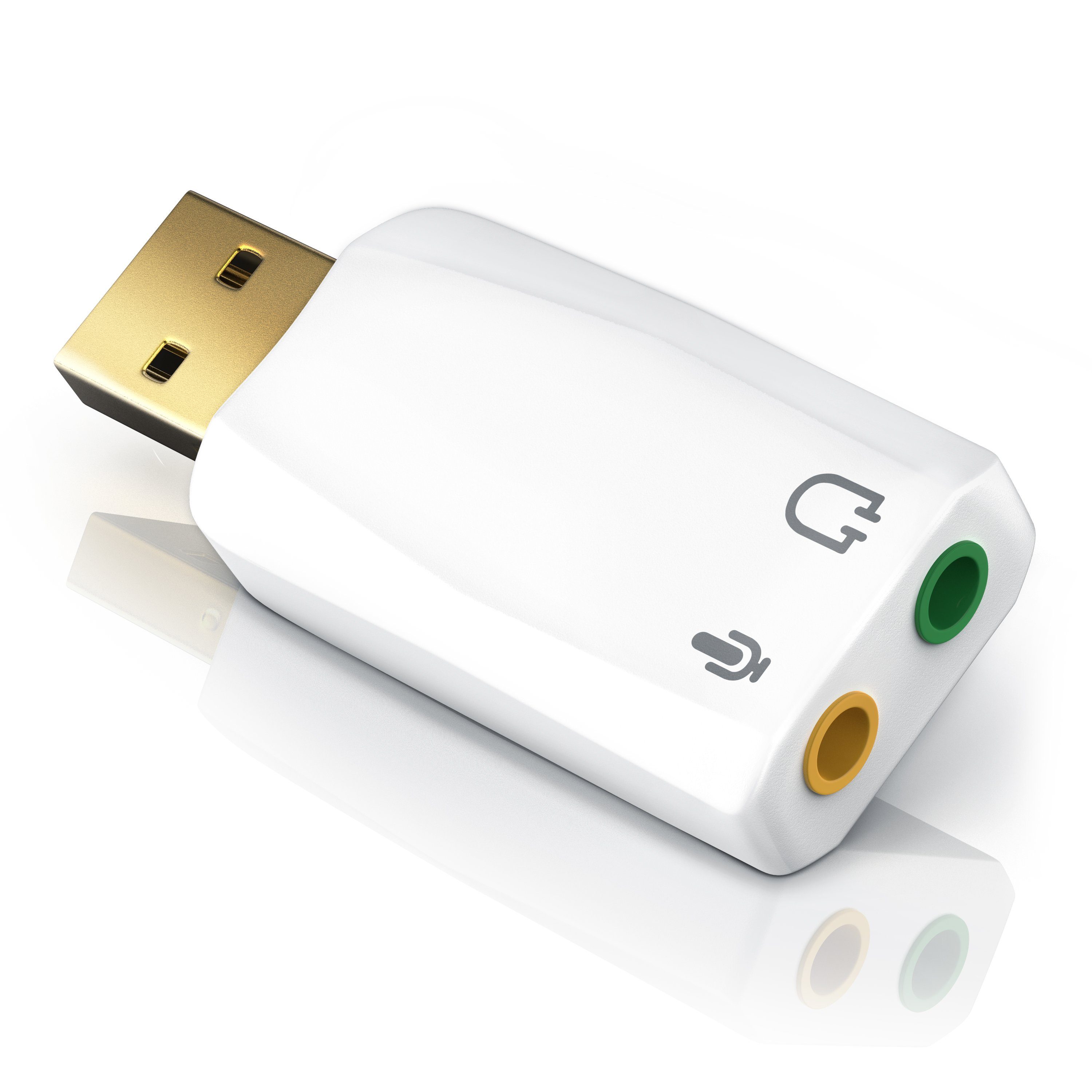 CSL USB-Soundkarte 5.1 Kanäle, Extern, 5.1 Virtual Surround, Line-Out & Mikrofon-In Anschlüsse