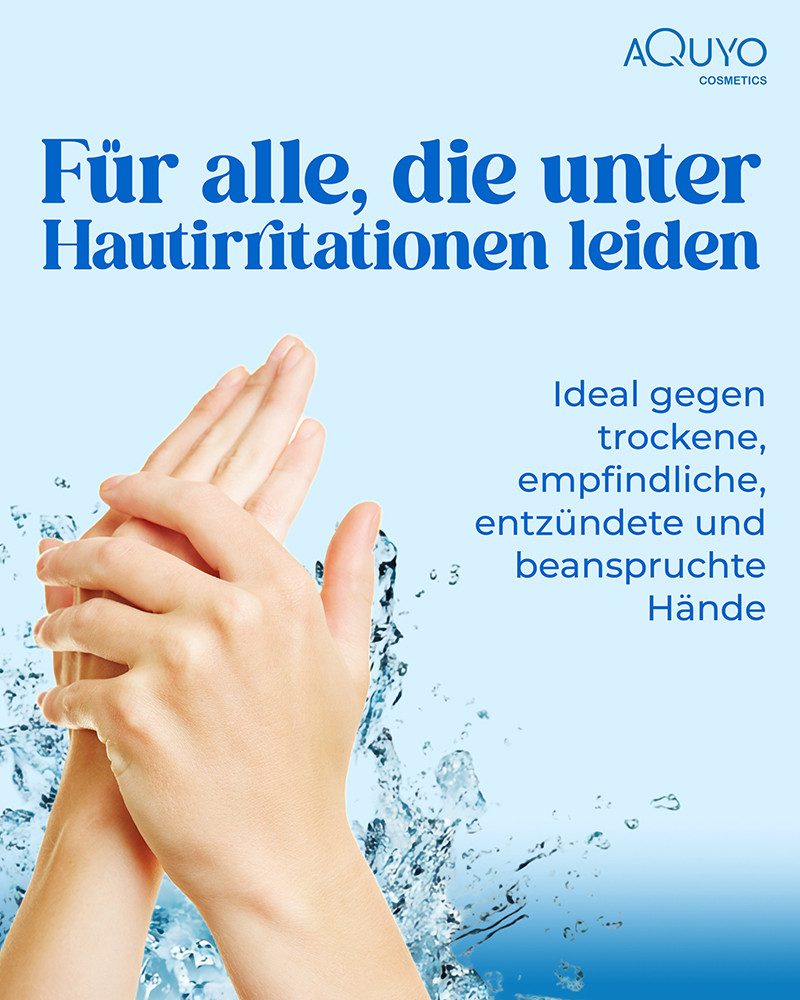 AQUYO Cosmetics Handcreme Silber Handcreme für trockene, rissige und gereizte Hände und Finger