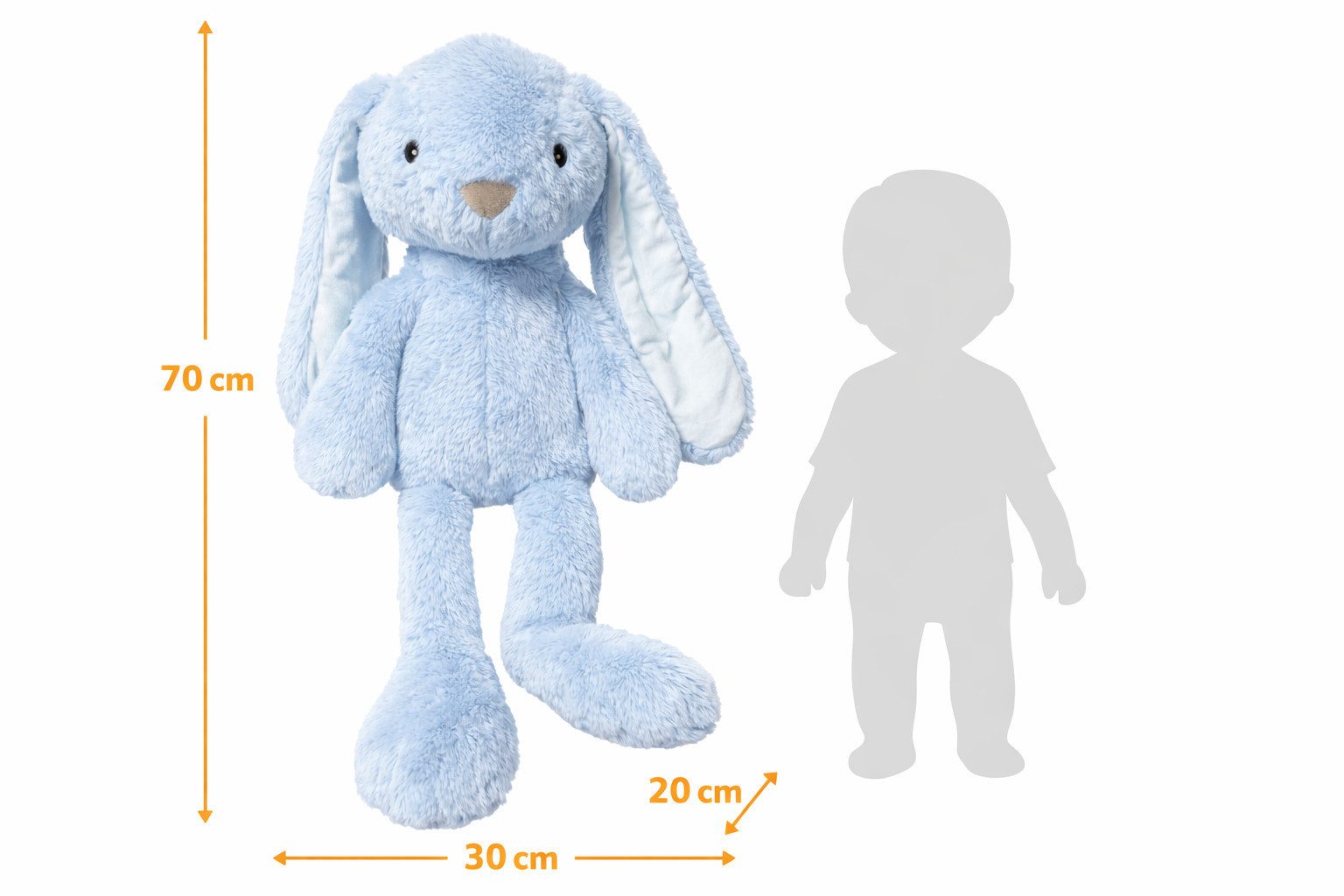 soma Kuscheltier Kuscheltier Hase XXL 70 cm Plüschtier mit langen Schlappohren weich (Set, 1-St., Geschenk-Set), Extra großes Kuscheltier mit flauschigem Plüsch und langen Ohren
