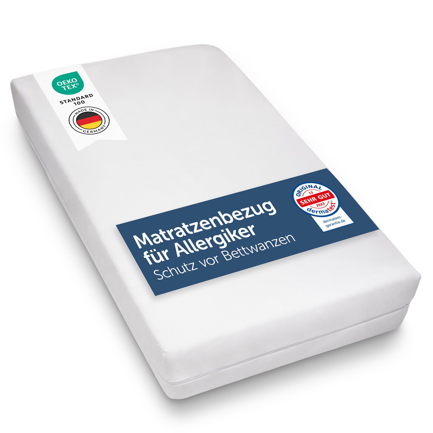 Blumtal, Topper Milbenbezug für Allergiker, 8 cm hoch, (1 oder 2-tlg), atmungsaktiv