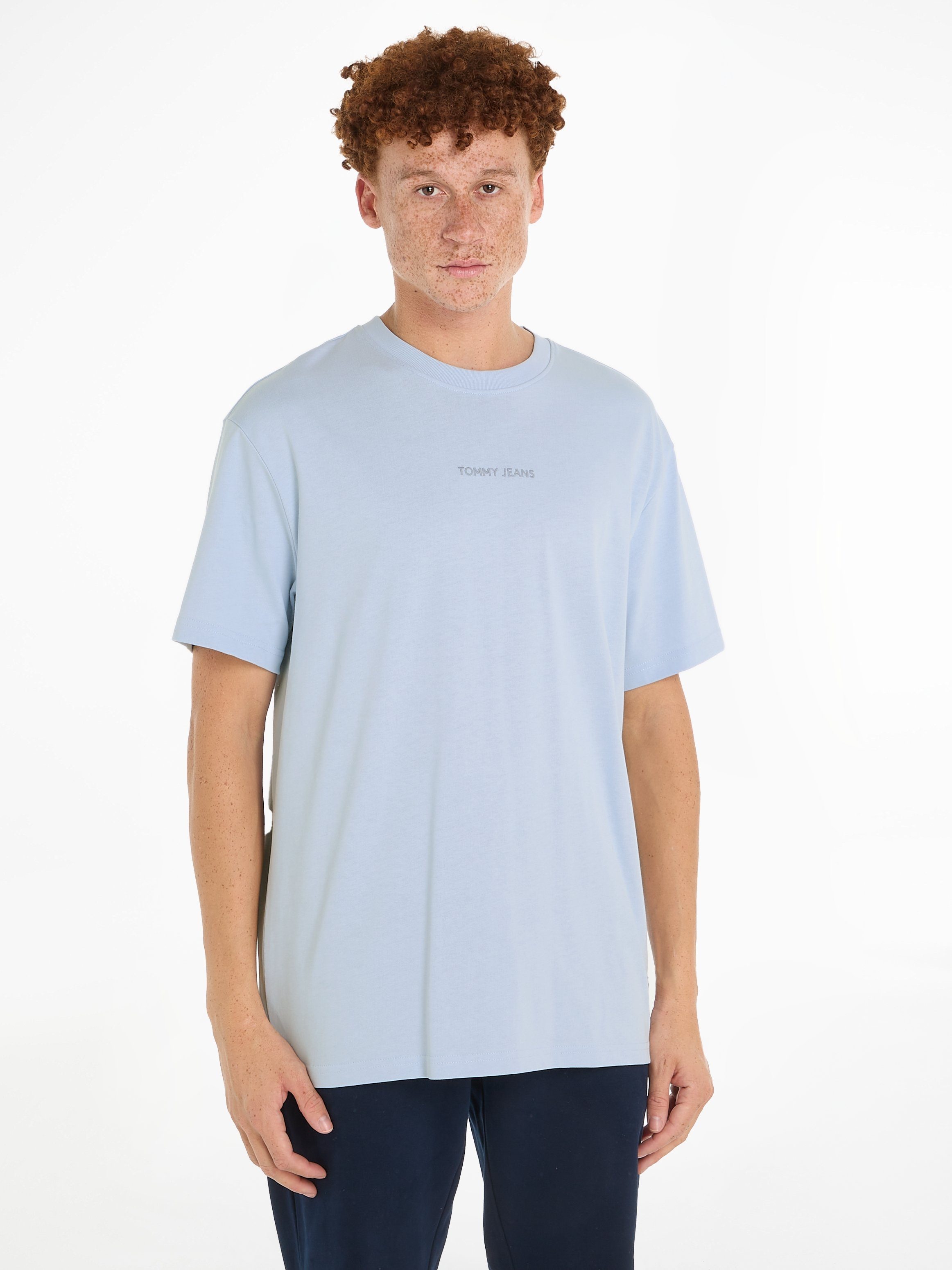 Tommy Jeans T-Shirt TJM REG S NEW CLASSICS TEE EXT mit Rundhalsausschnitt Breezy Blue