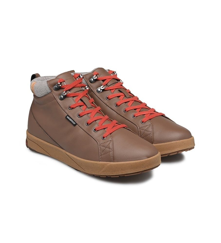 Alltag-Winterschuhe Bergen Waterproof Warm (Leder, wasserdicht) braun Sneaker