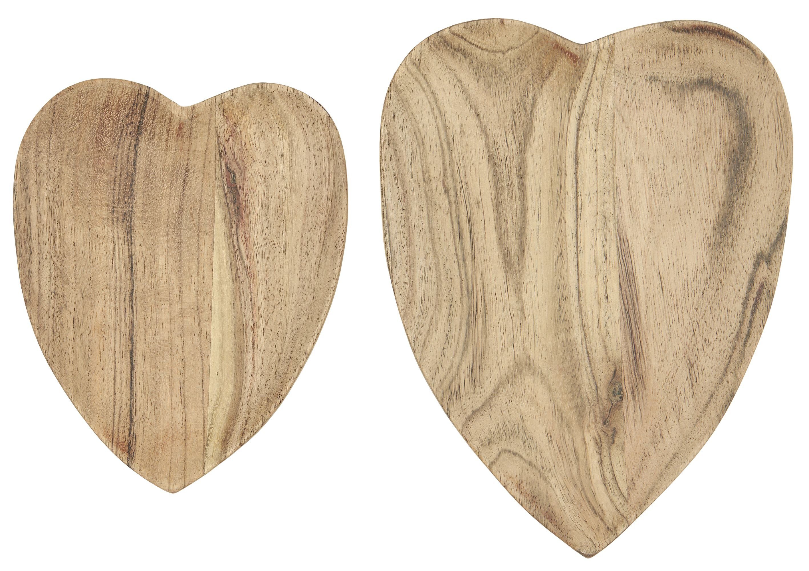 Ib Laursen Dekoschale 2er Set Holzschalen Herzfömig Holzschale Schale Herzform Ib Laursen