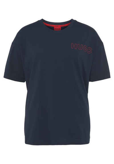 HUGO T-Shirt Unite T-Shirt mit kontrastfarbenen HUGO Schriftzug auf der Brust