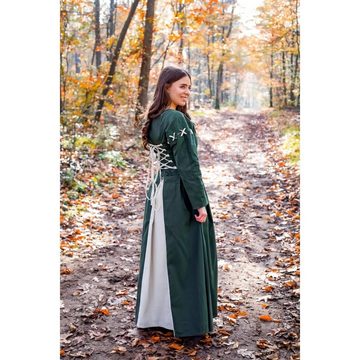 Leonardo Carbone Ritter-Kostüm Mittelalterliches Kleid Grün/Natur "Larina" XS