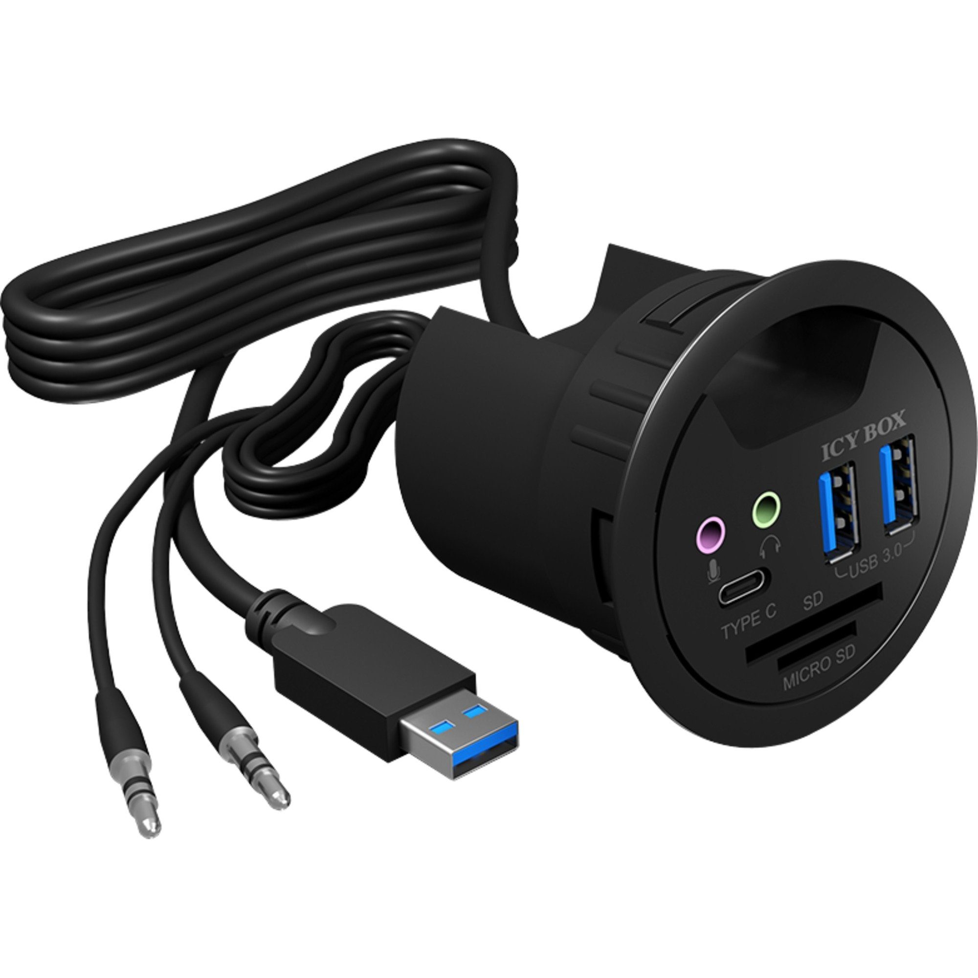 ICY BOX IB-HUB1404A, USB-Hub USB-Kabel