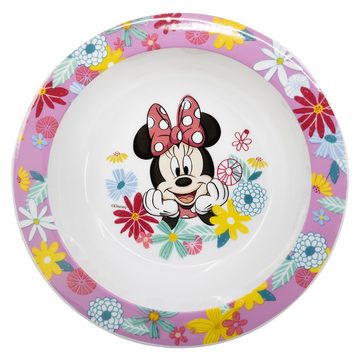 Disney Kindergeschirr-Set Disney Minnie Mouse Kinder Geschirr-Set 3 teilig (3-tlg), 1 Personen, Kunststoff, Becher (350ml) Teller Schüssel