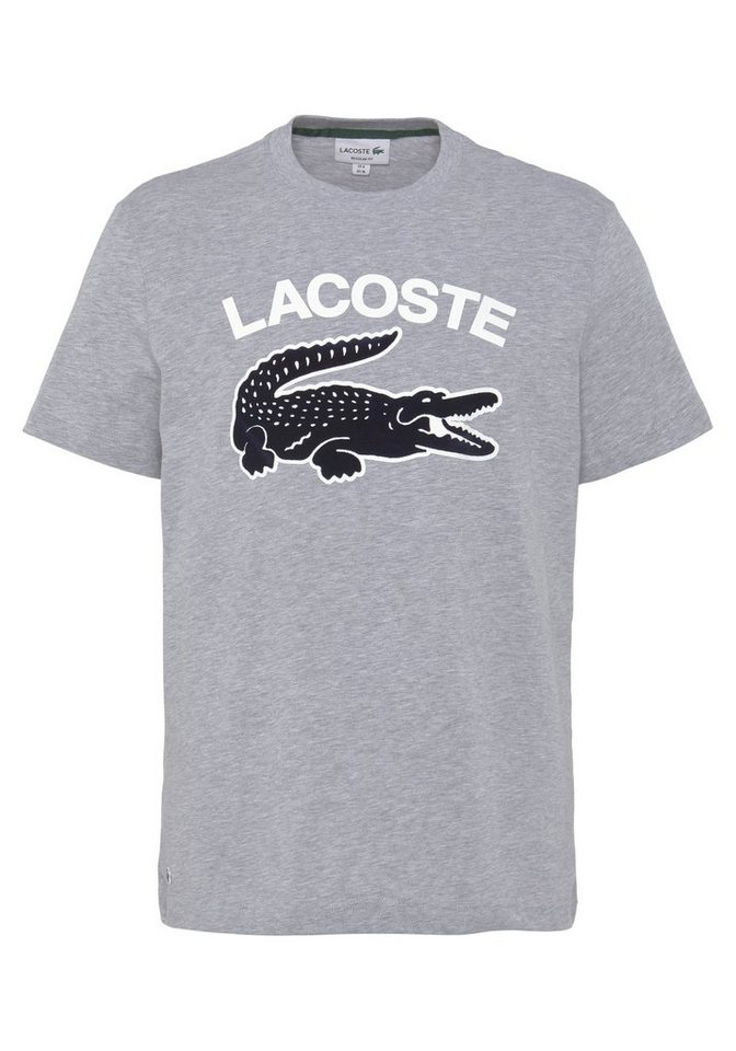 LACOSTE-Schriftzug T-Shirt, Lacoste Krokodilaufdruck und