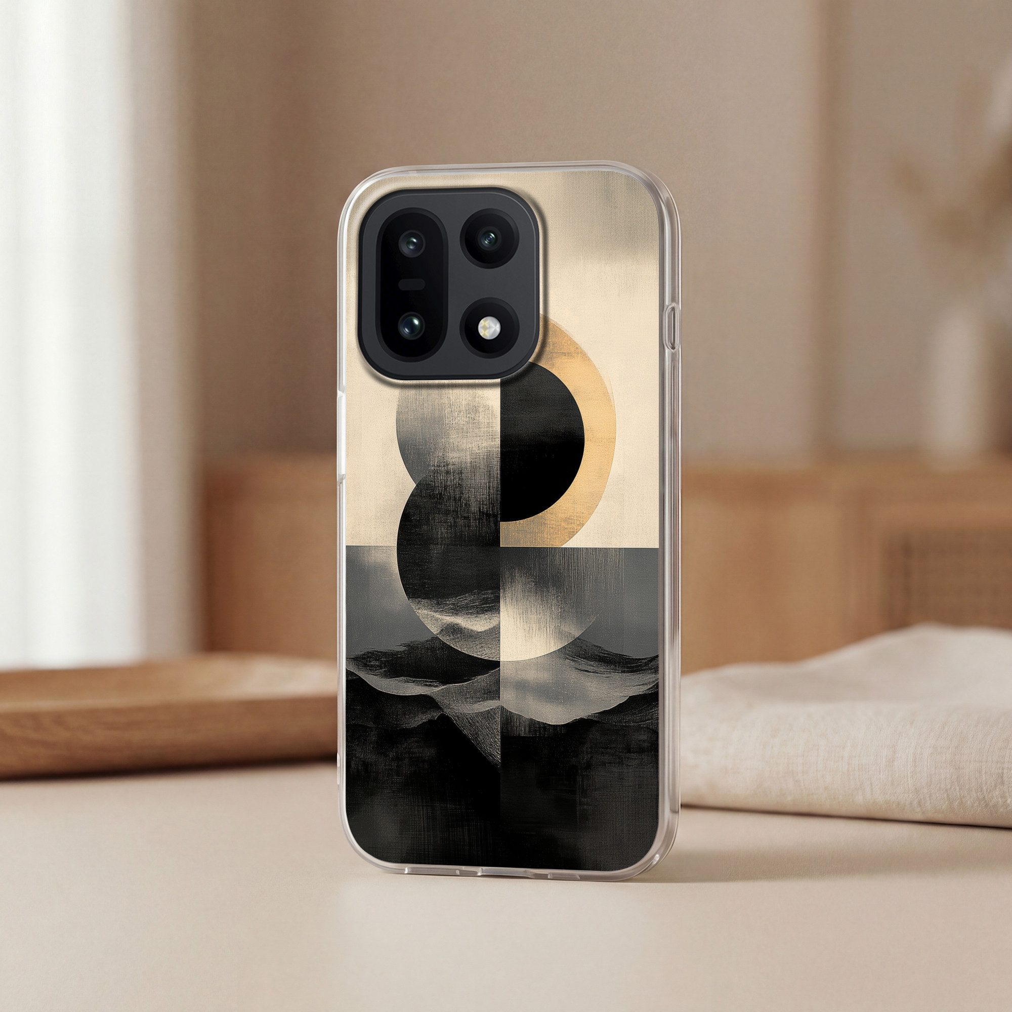 MuchoWow Handyhülle für OnePlus 15 Kreise - Schatten - Abstrakt, Phone Case, Silikon, Schutzhülle Dünn