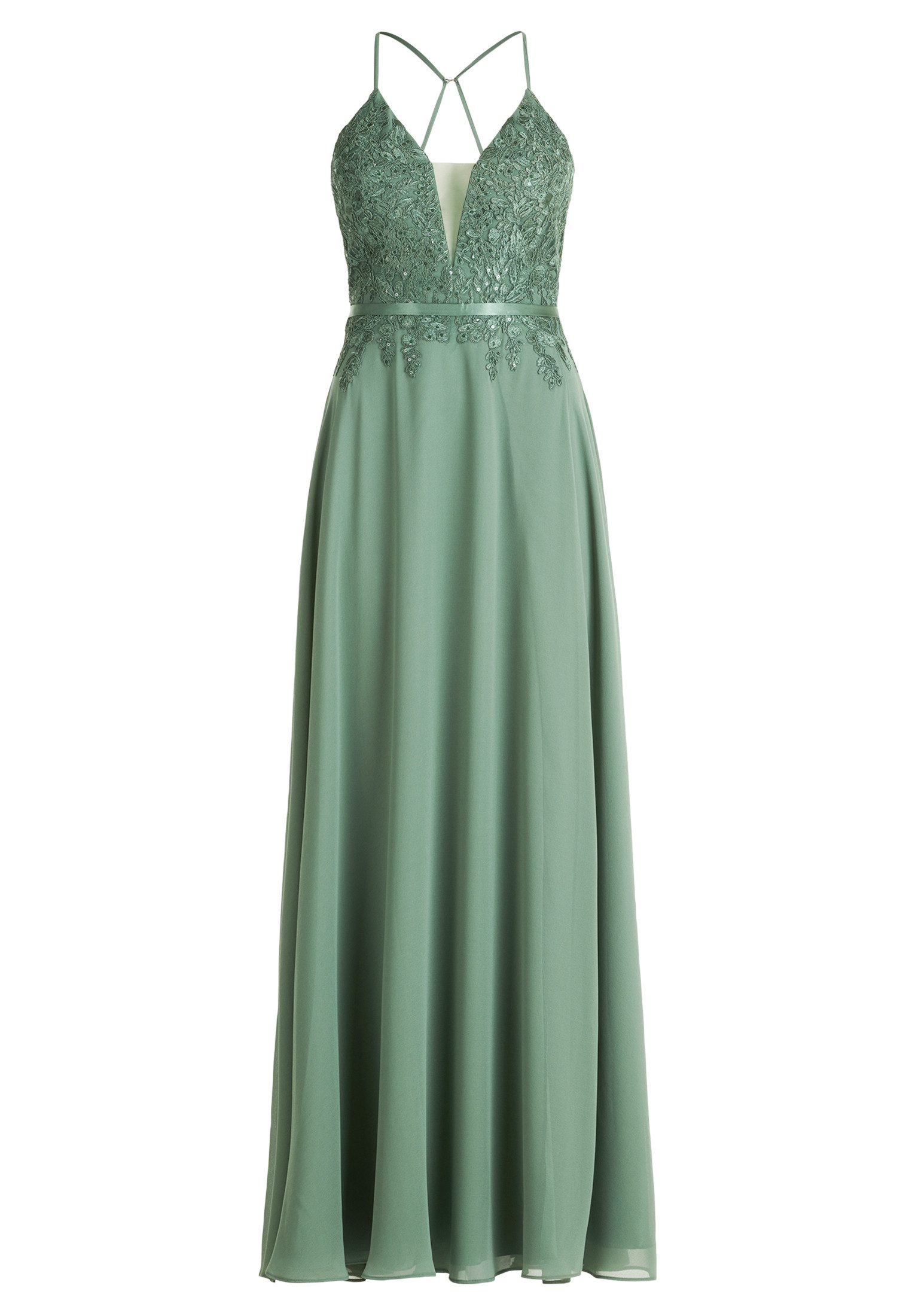 Vera Mont Abendkleid "Damen Abendkleid mit Stickerei" Ohne Tasche Stickerei günstig online kaufen