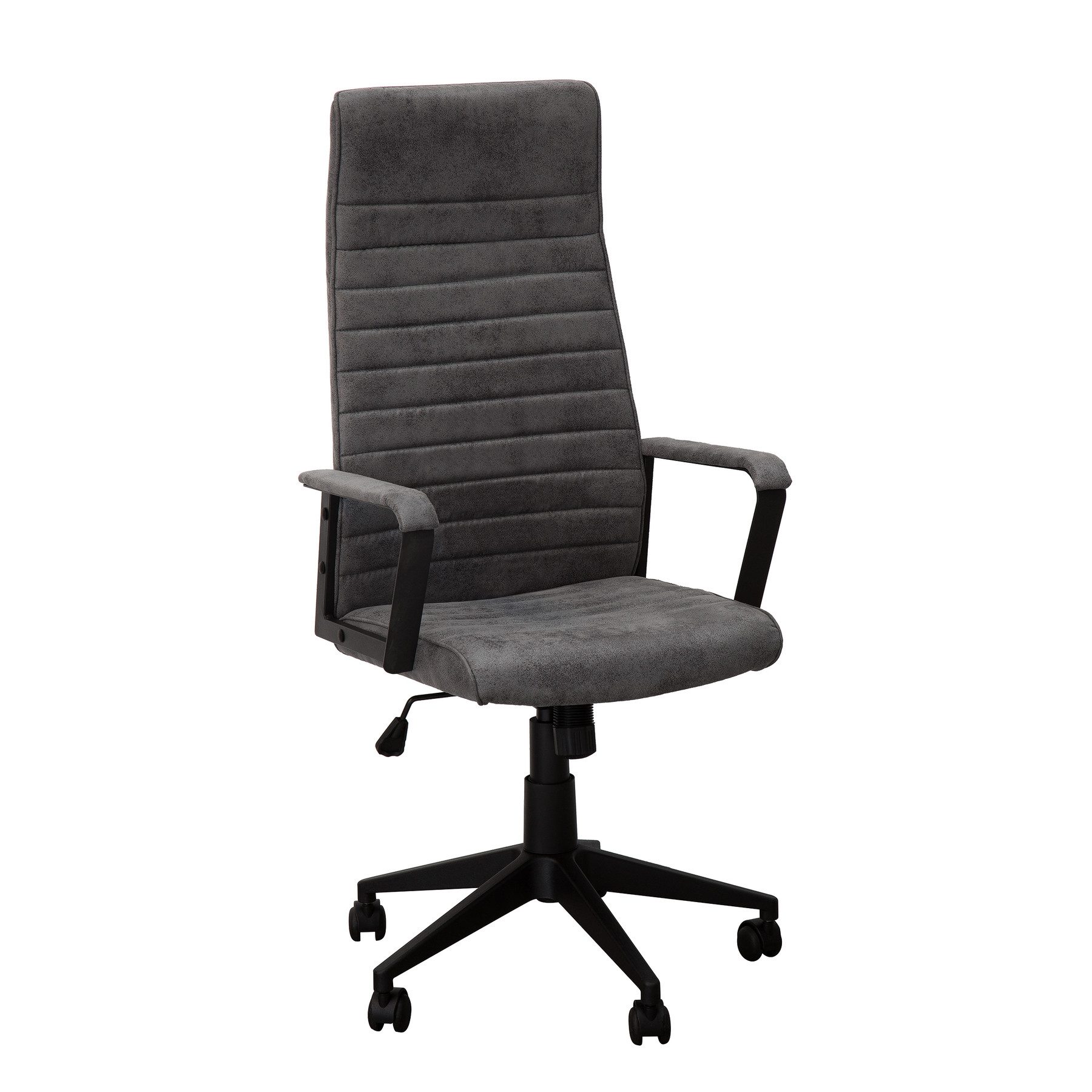 riess-ambiente Bürostuhl LAZIO vintage grau / schwarz (Einzelartikel, 1 St), höhenverstellbarer · Microfaser · drehbar · mit Rollen · mit Armlehnen