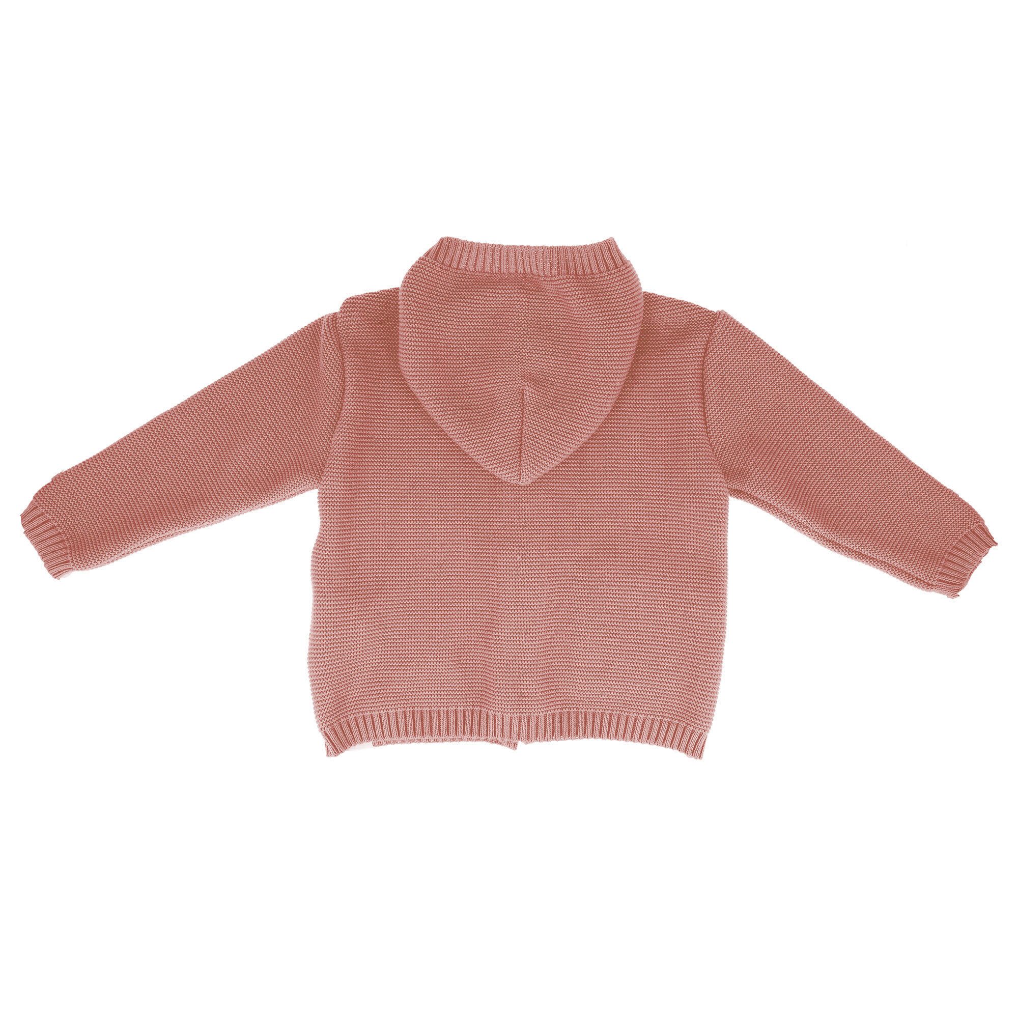 MAXIMO Fleecejacke GOTS BABY-Strickjacke, LL Kapuze, Knöpfe (1-St)