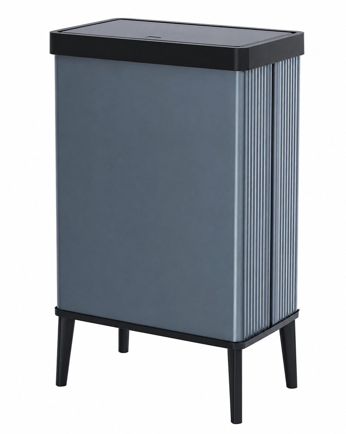Curver Mülleimer CURVER Verto Treteimer 54 L mit Pedal Perlblau, Mülleimer Abfalleimer Mülltonne Pedaleimer 54L