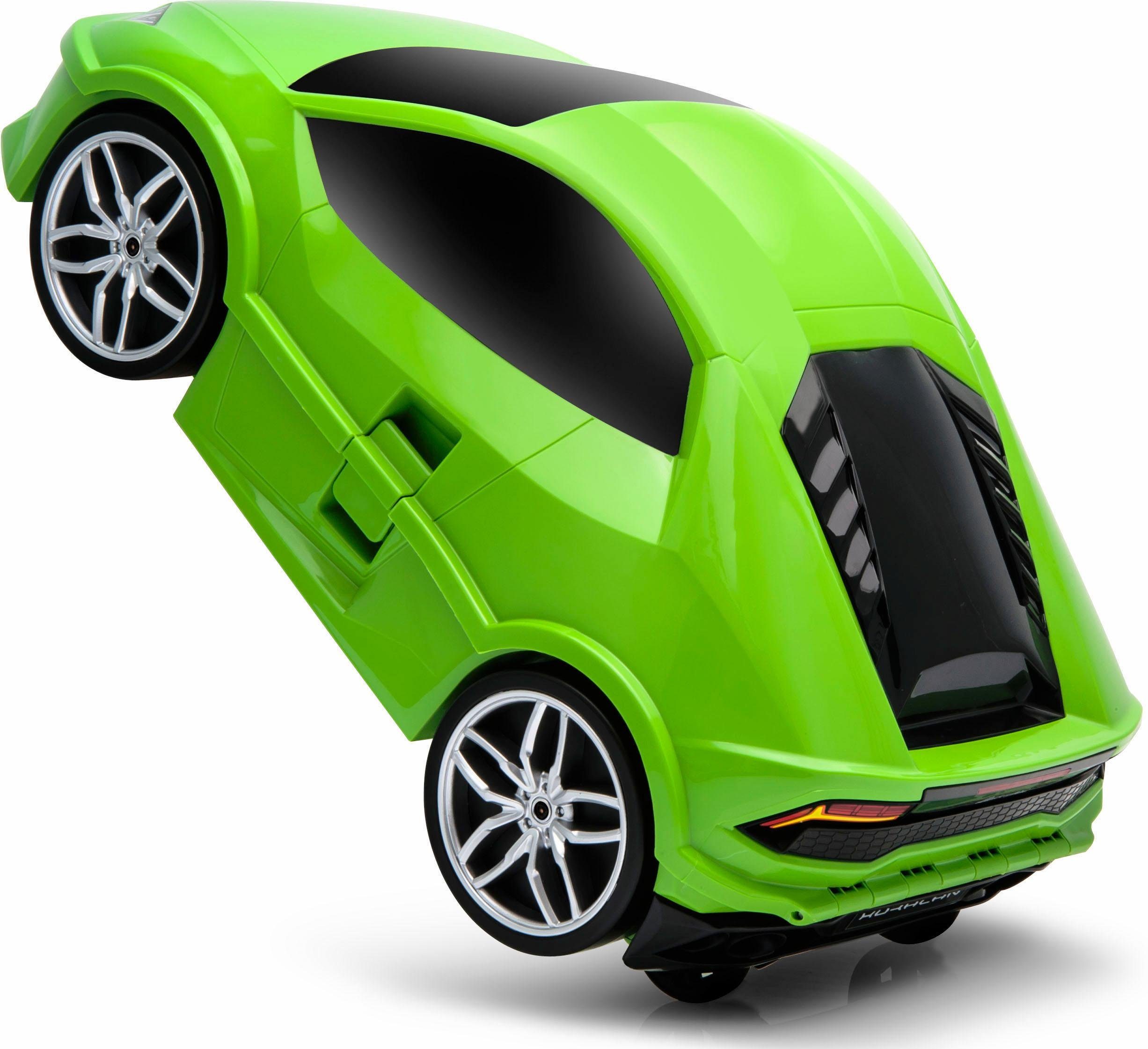 Hartschalen-Trolley Rollen, grün 4 Lamborghini, Packenger Kinder für