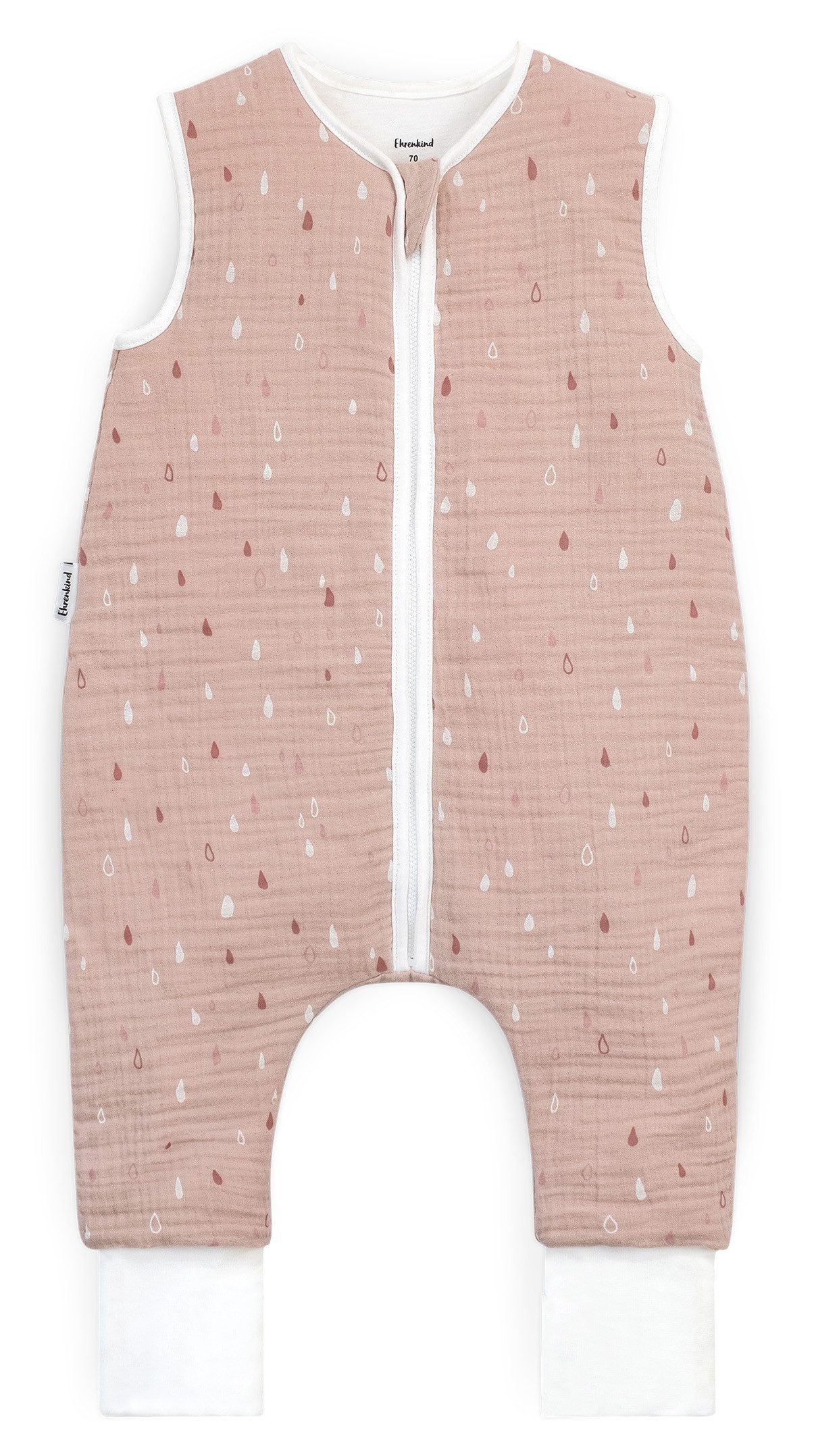 Ehrenkind Babyschlafsack Musselin Schlafsack mit Füßen 2.5 TOG (Ganzjahres-Schlafsack mit Beinen, Mehr Bewegungsfreiheit zu jeder Jahreszeit), Schlafsack Baby, 100% hochwertige Bio-Baumwolle
