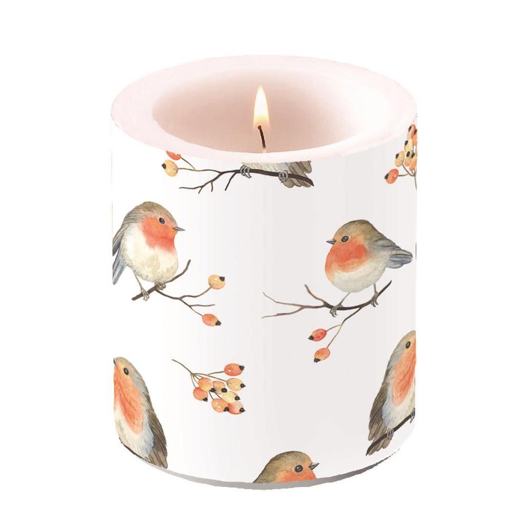 Ambiente® Papierserviette Weihnachten – Kerze medium – Candle medium – Format: Ø 10 cm x 10 cm