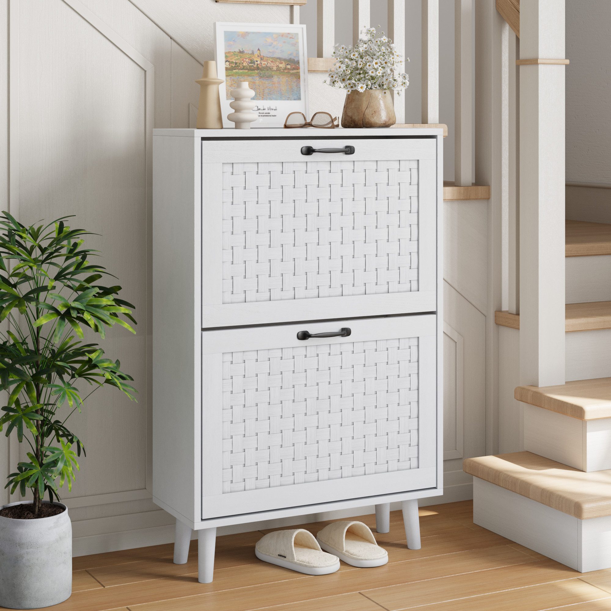 OKWISH Schuhschrank Vielseitiger Kipp-Schuhschrank (Schmaler Schuhaufbewahr günstig online kaufen