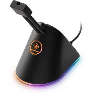 DELTACO Gaming Maus Bungee RGB Beleuchtung Kabelmanagement für Mäuse mit Kabel Mauskabel-Halterung, (beleuchtet, LED, RGB (7 Farben) inkl. 5 Jahre Herstellergarantie)