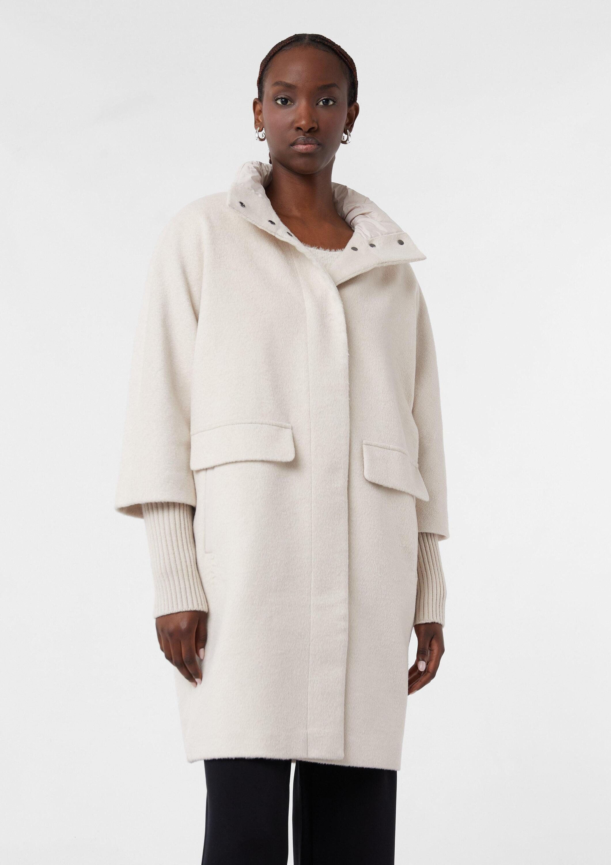 comma Funktionsmantel Outdoor-Mantel Mantel aus Wollmix mit Steppkragen günstig online kaufen