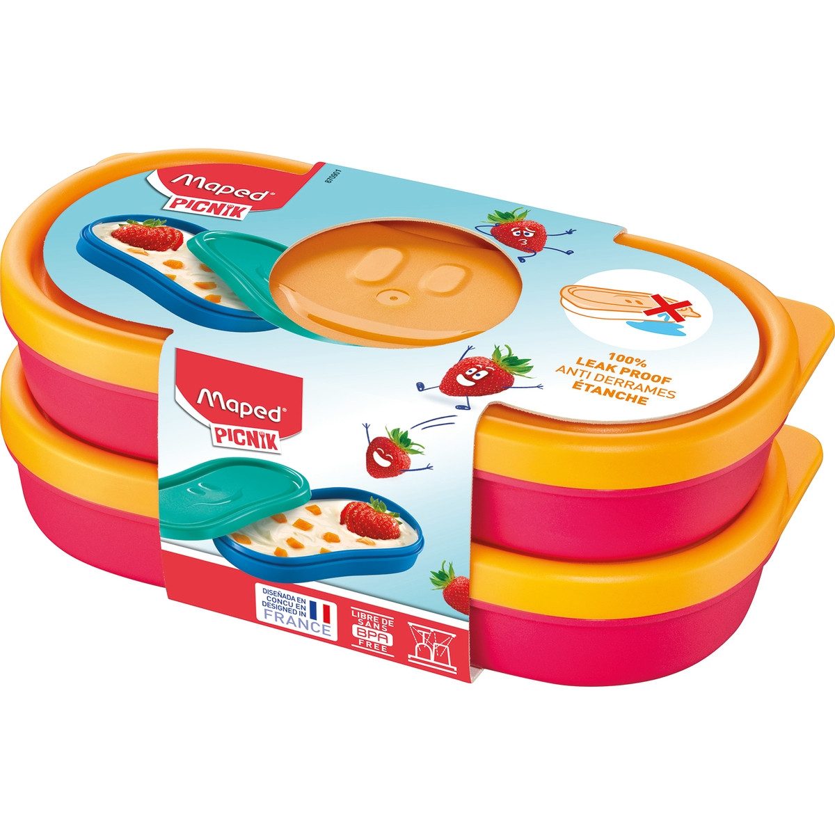 MAPED Lunchbox Maped Piknik Snackbox Kids Concept orange/rot 150ml 2 Stück