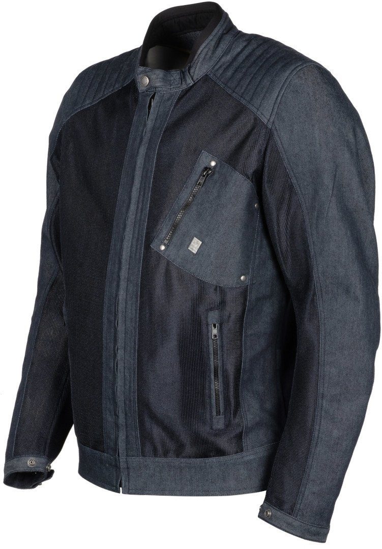 Helstons Motorradjacke Colt Air Denim Motorrad Textiljacke herausnehmbares Innenfutter