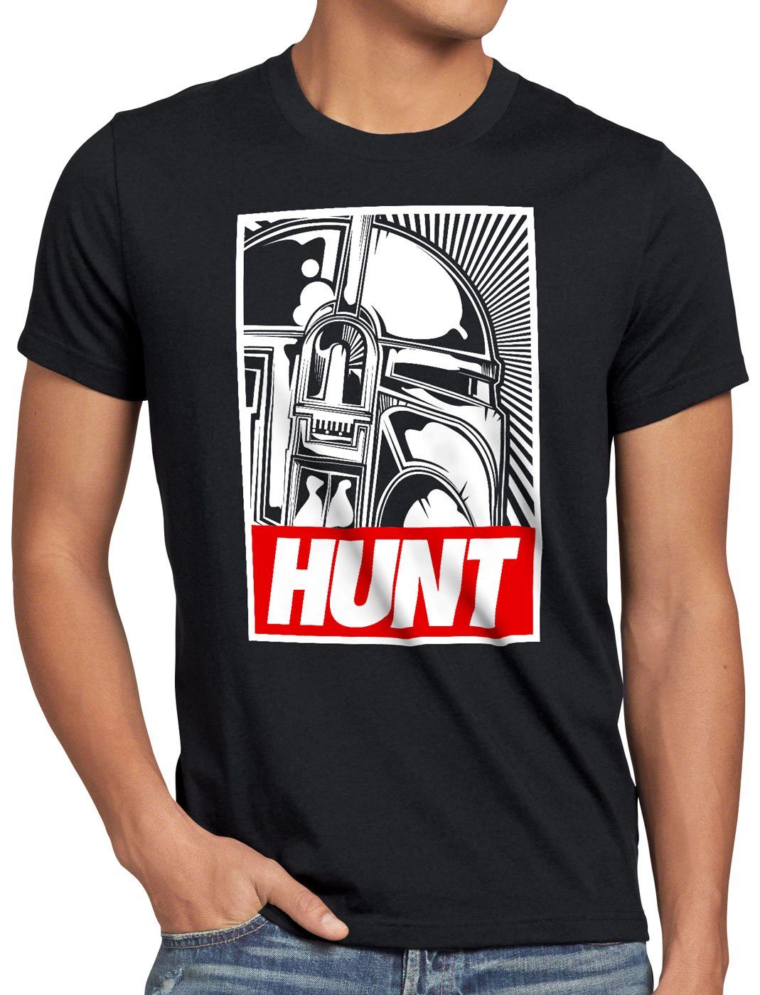 style3 Print-Shirt Herren T-Shirt Hunt jango fett din djarin mando