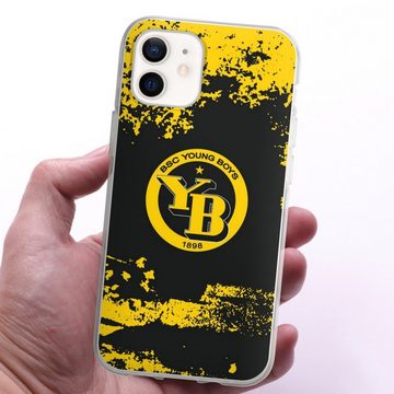 DeinDesign Handyhülle BSC Young Boys Offizielles Lizenzprodukt Fanartikel BSC YB Grunge, Apple iPhone 12 Silikon Hülle Bumper Case Handy Schutzhülle