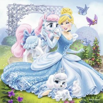 Ravensburger Puzzle Disney Palace Pets: Belle, Cinderella und Rapunzel. Puzzle 3 x 49..., 49 Puzzleteile