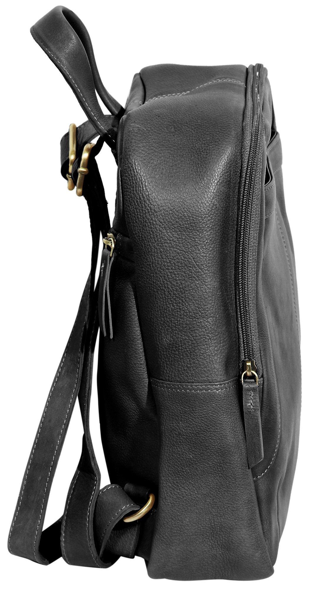 Damentasche Schwarz aus Gulnar (einzeln) VERRELLI Damenrucksack LEONARDO Rucksack Echtleder