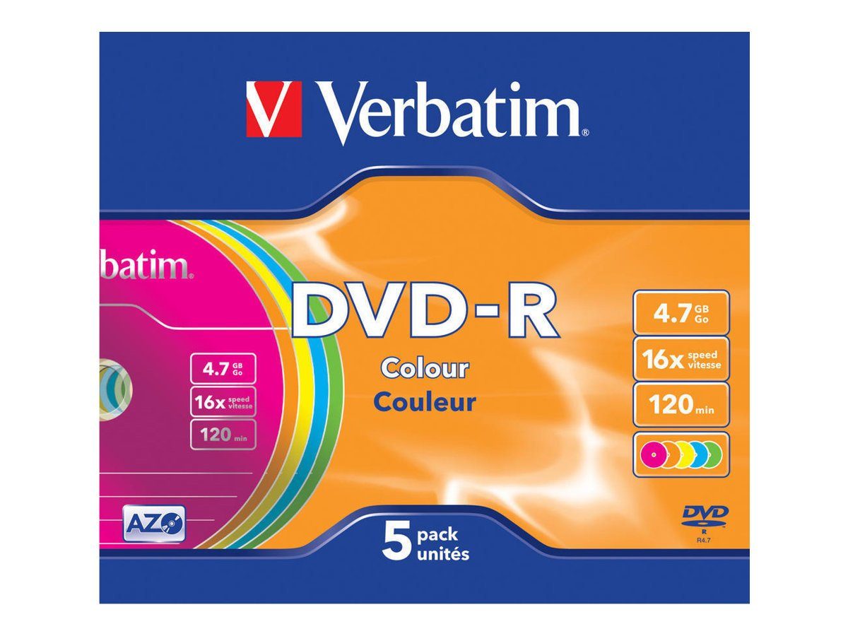 Verbatim DVD-Rohling DVD-R 4.7GB 16X 5PK