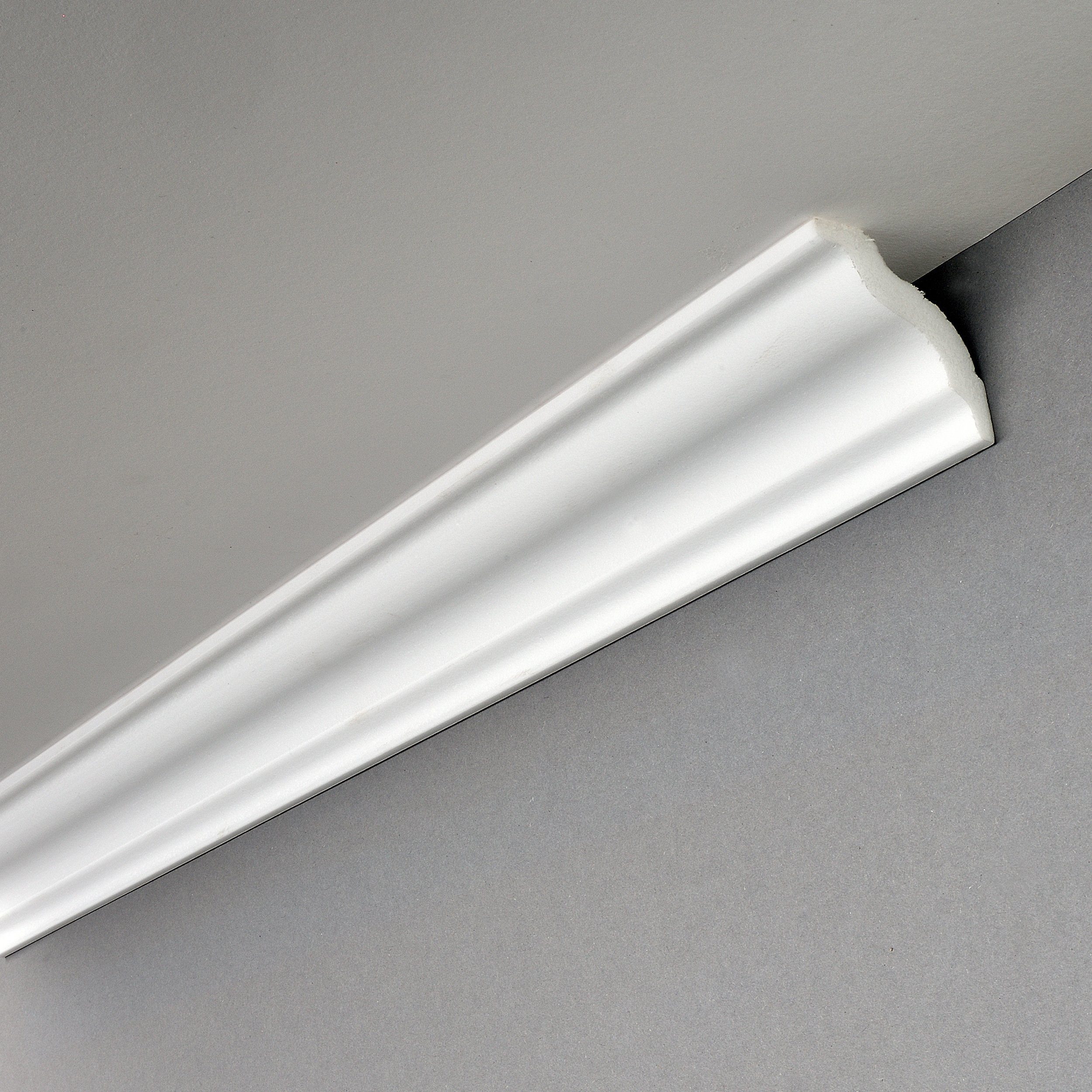 Decosa Zierleiste Decosa Zierprofil S50 (Sophie), 40 x 45 mm, 2 m - 01 Stück, Kleben, Polystyrol (Styropor)